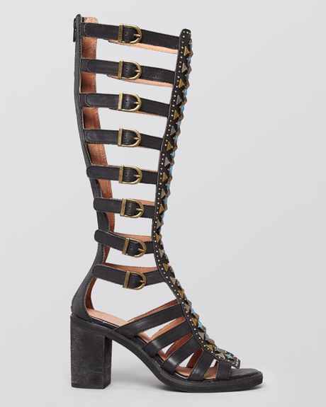 ... Campbell Tall Gladiator Sandals - Sade in Black (Black Combo) | Lyst