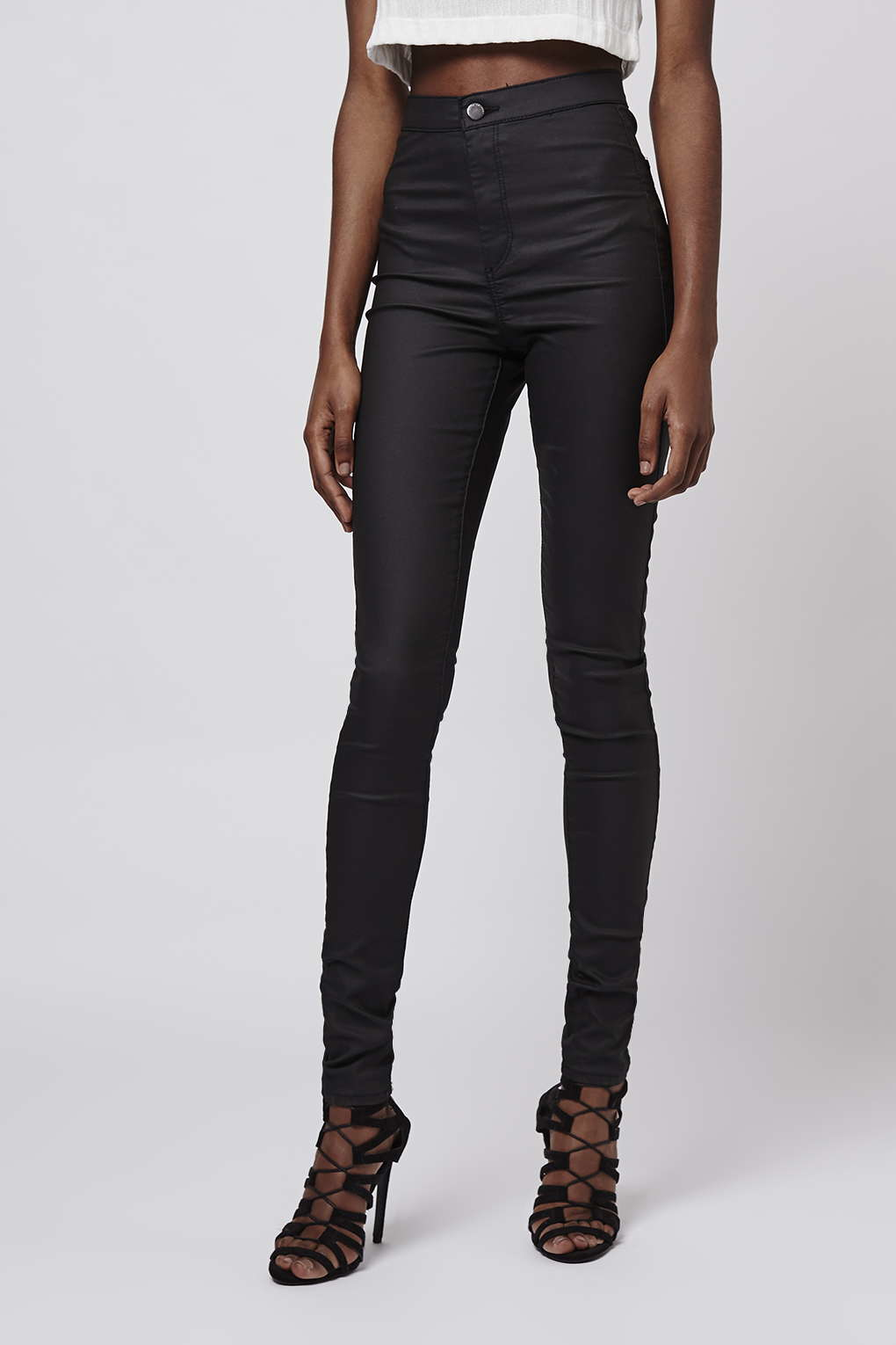 Topshop Leather Joni Jeans Online Sale, UP TO 65% OFF