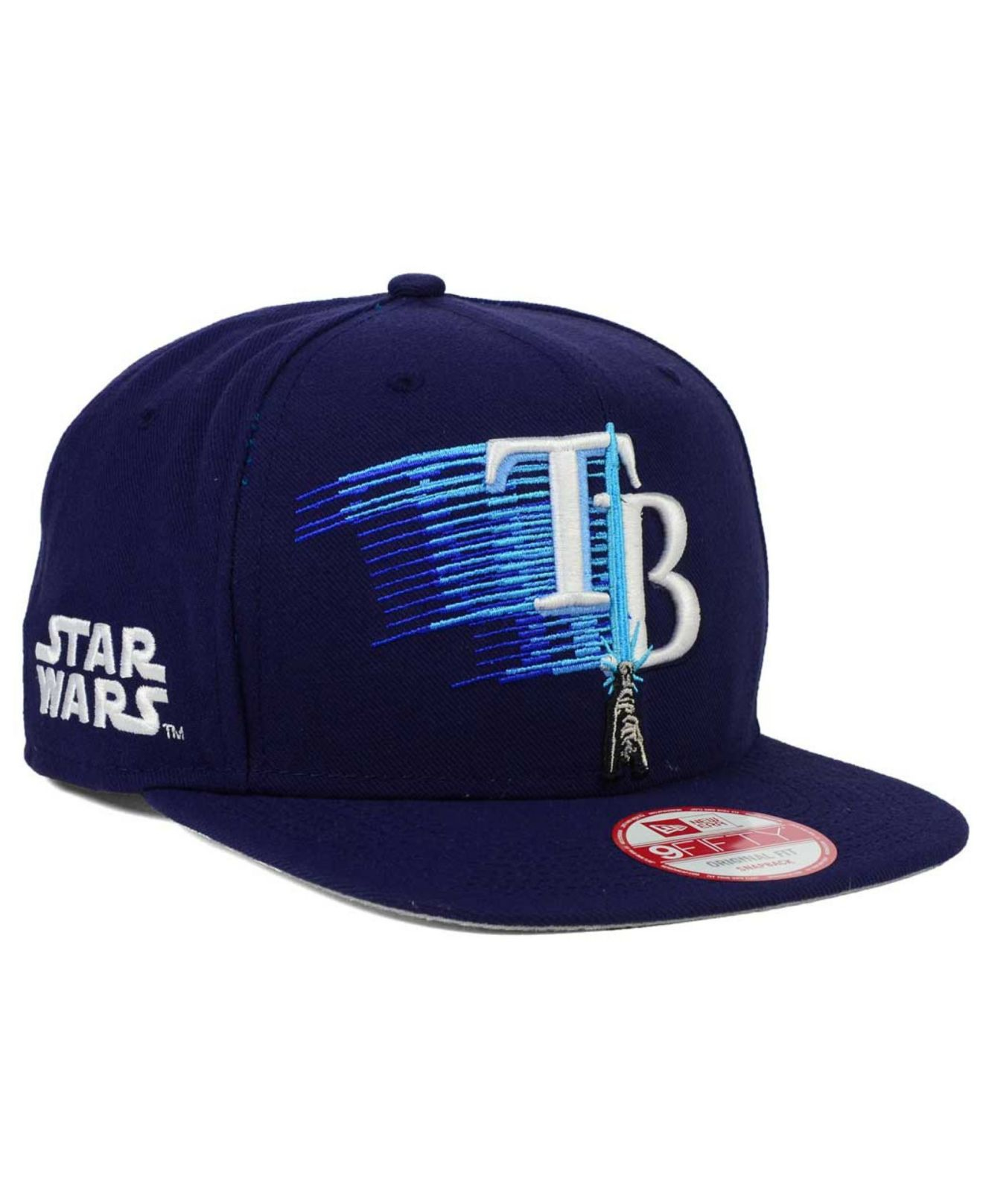 KTZ Tampa Bay Rays Star Wars Logoswipe 9fifty Snapback Cap in Blue for Men