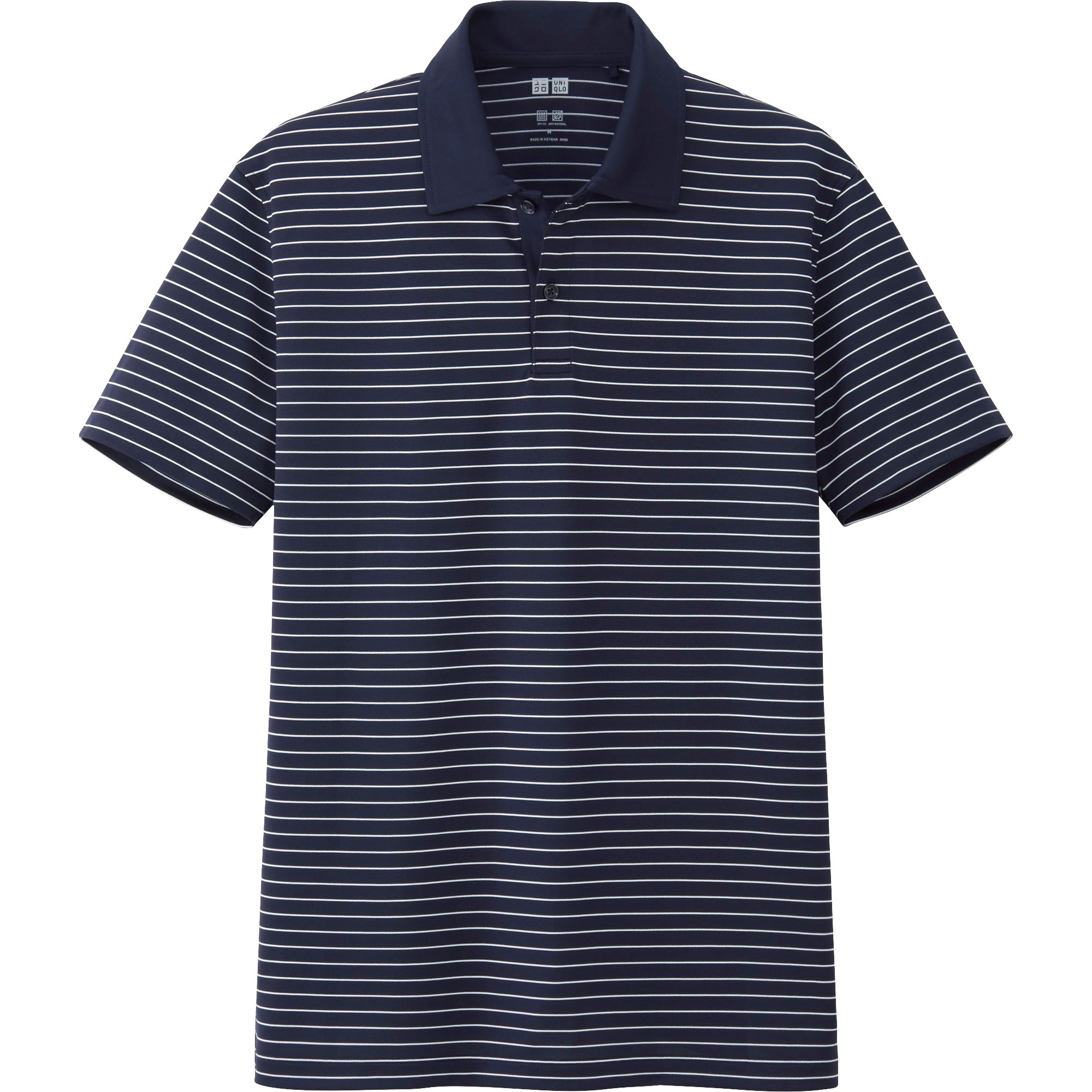 Uniqlo Men Dry Ex Striped Short Sleeve Polo Shirt in Blue for Men (NAVY ...