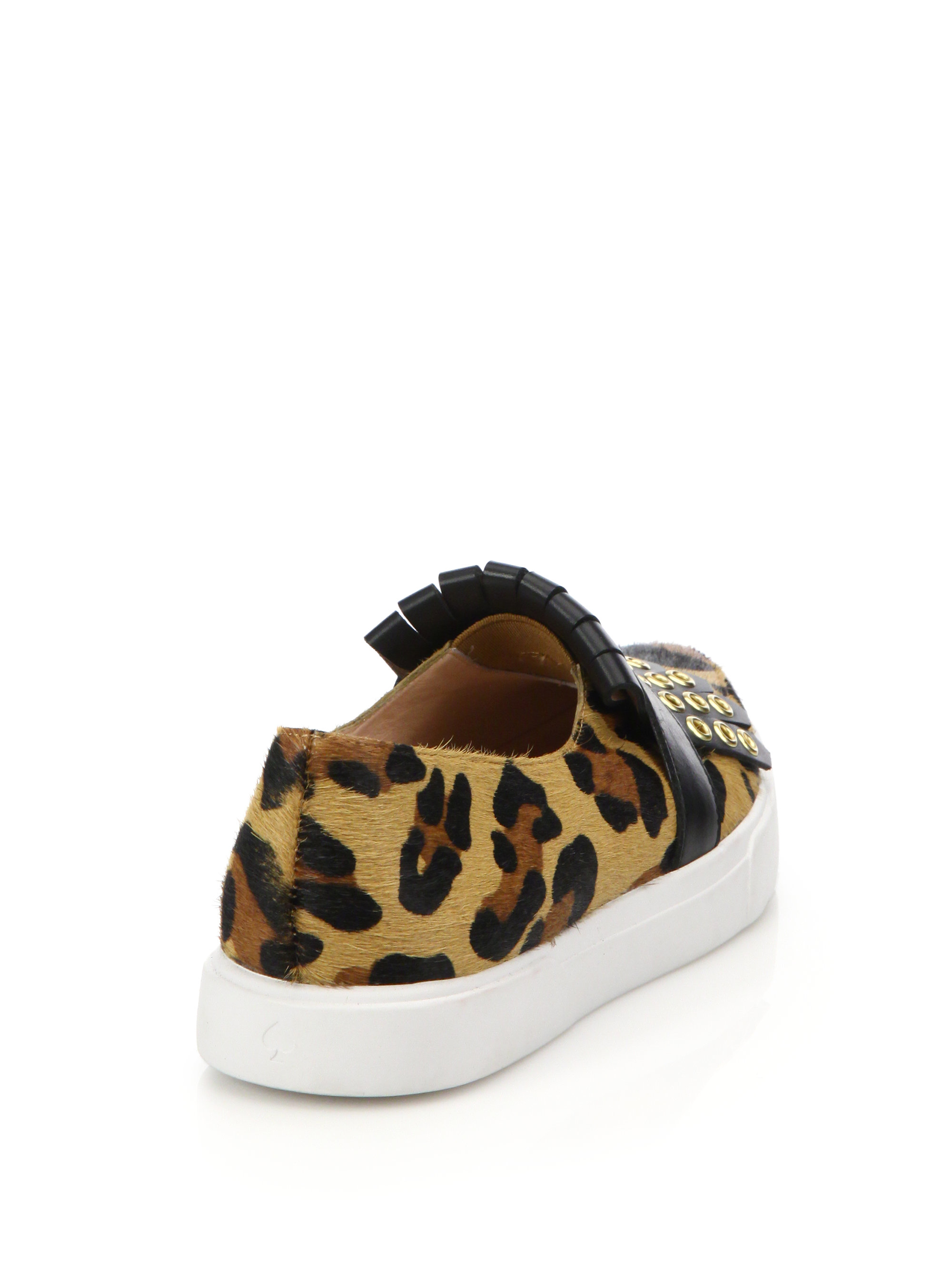 cheetah print slip on sneakers
