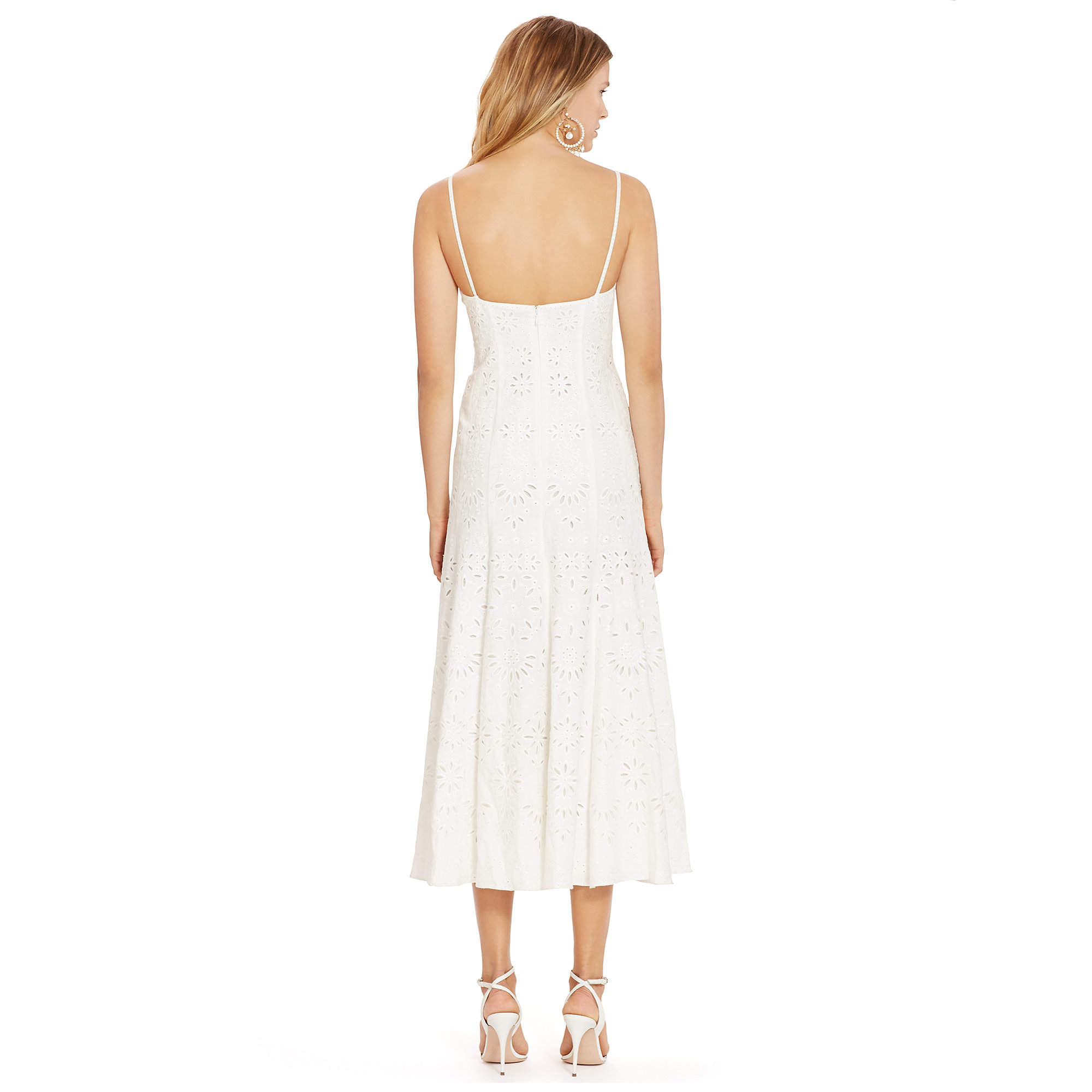 ralph lauren white eyelet dress
