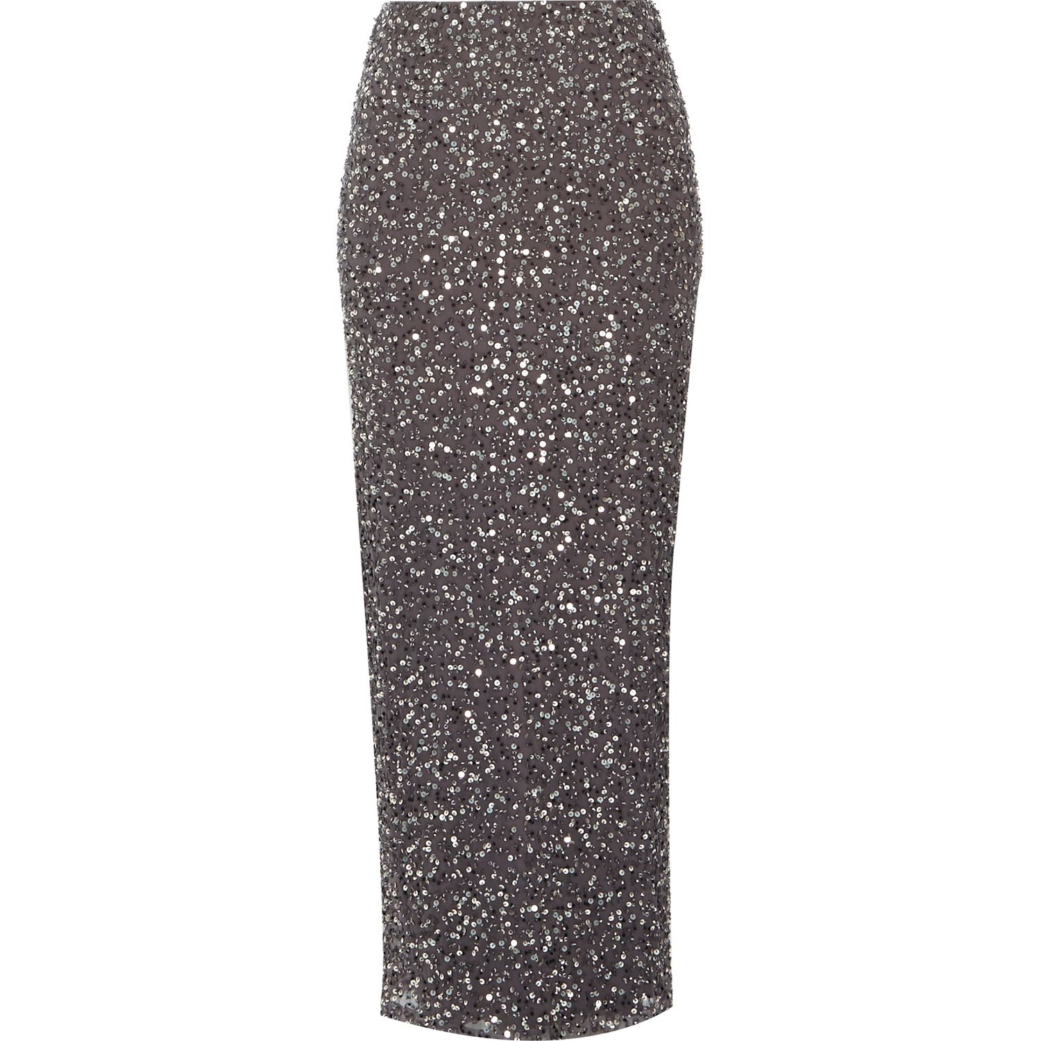 silver sequin maxi skirt uk