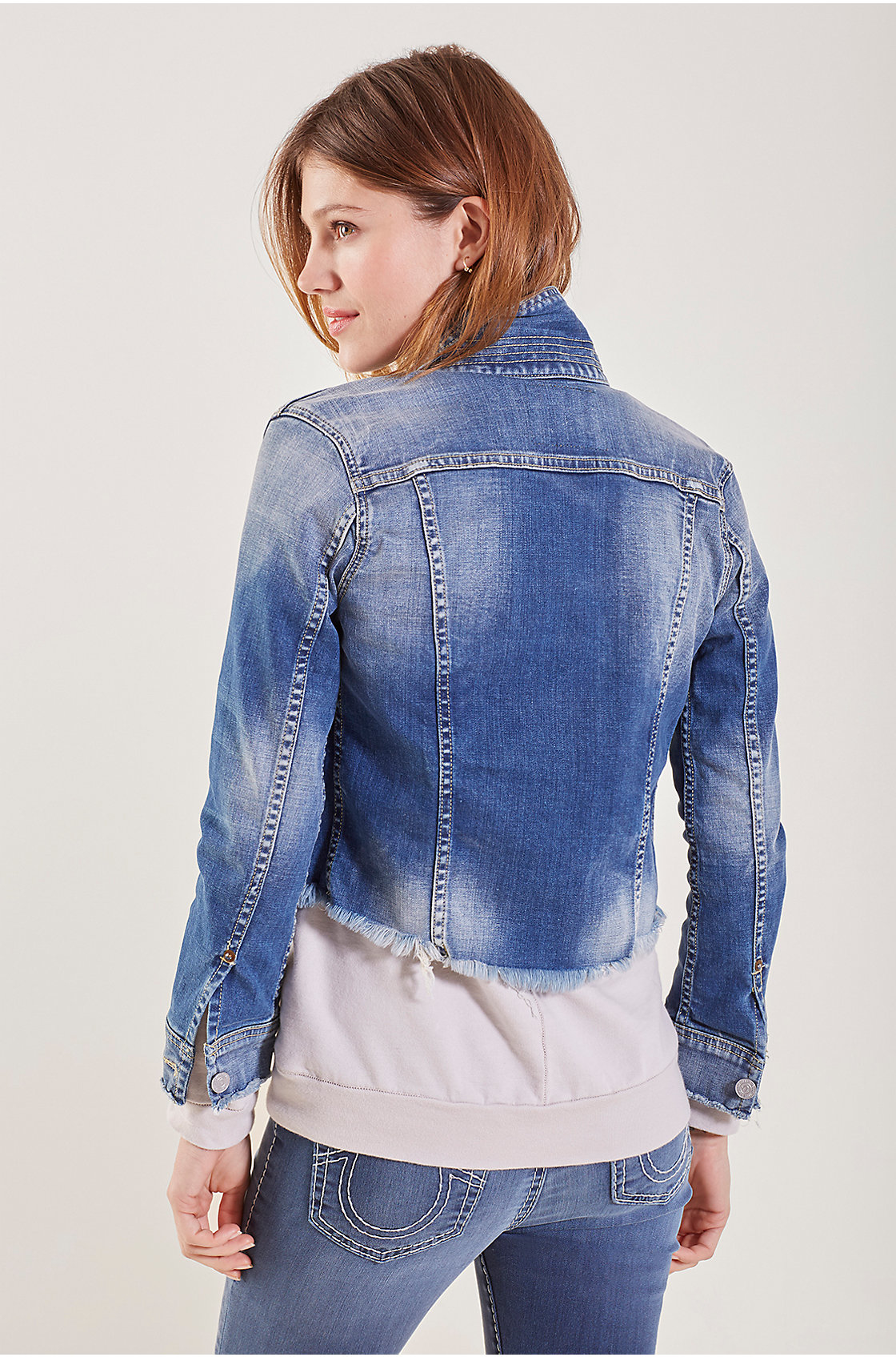 True religion Dari Womens Jean Jacket in Blue | Lyst