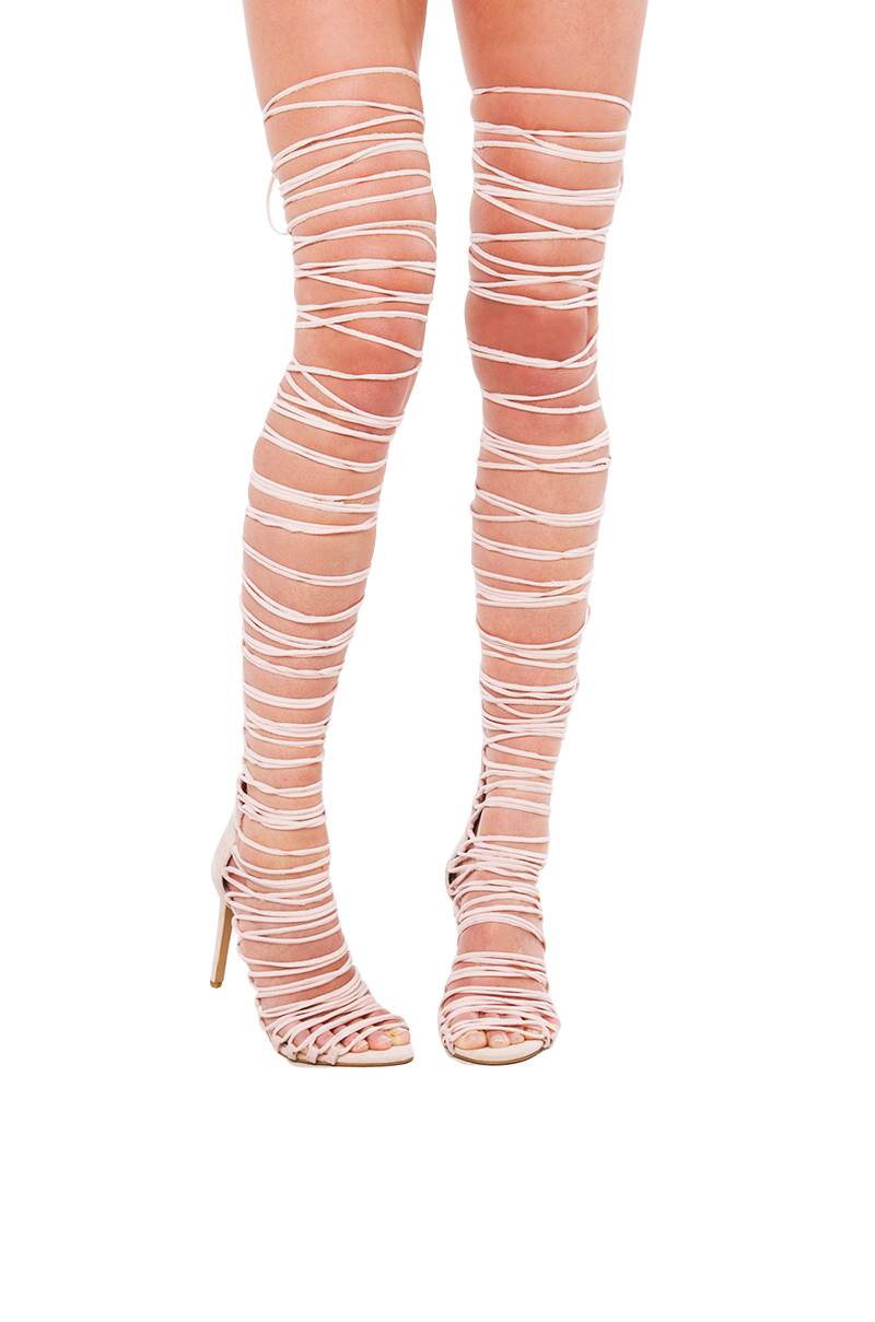 pink gladiator heels