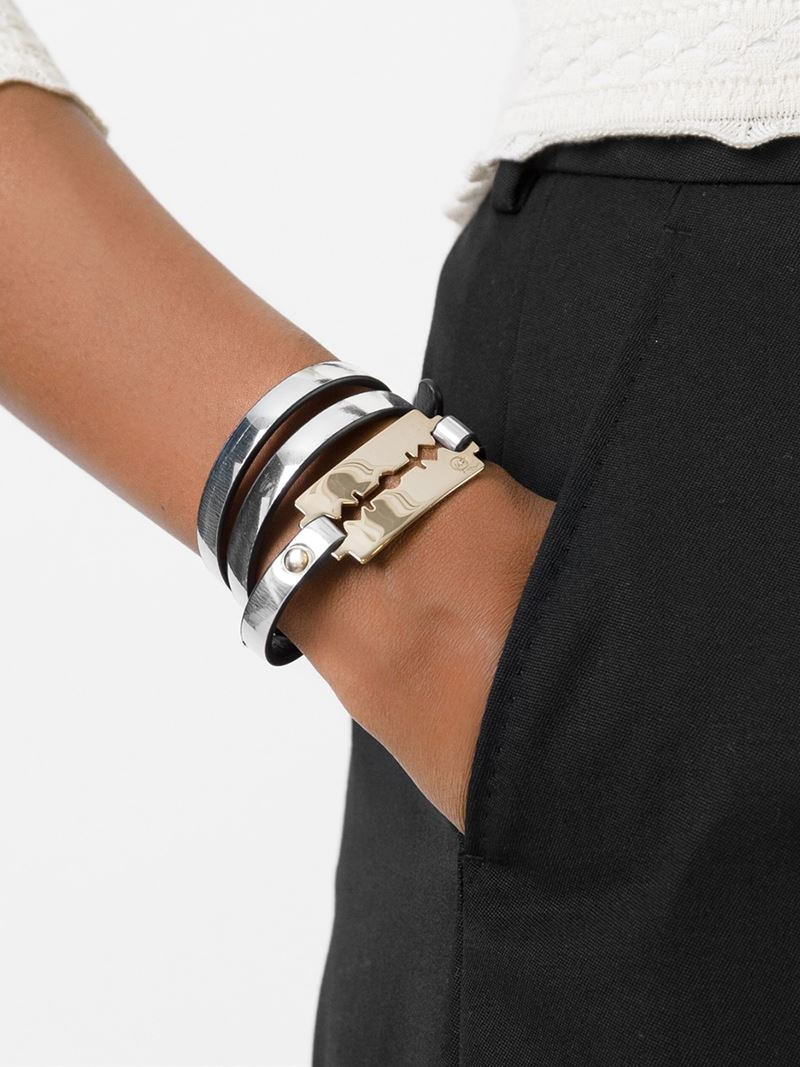 Razor Blade Triple Wrap Bracelet Razor Blade Triple Wrap Bracelet