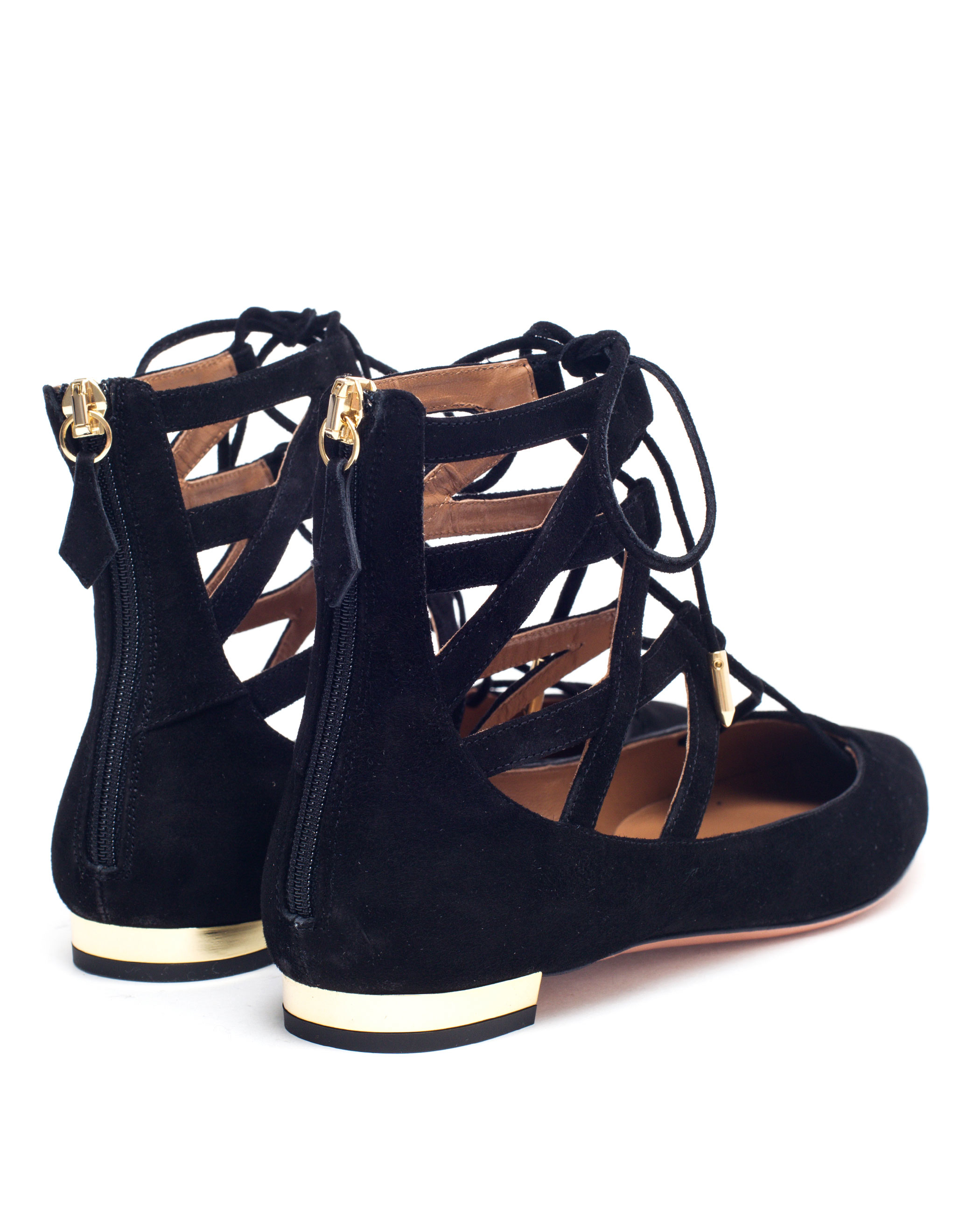 Aquazzura �belgravia� Ballerinas in Black Lyst