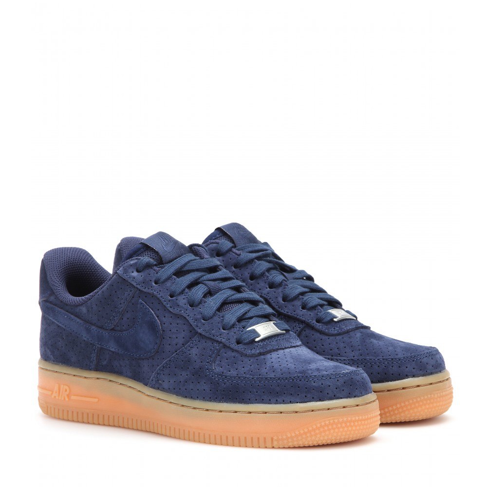 Lyst - Nike Air Force 1 Suede Sneakers in Blue