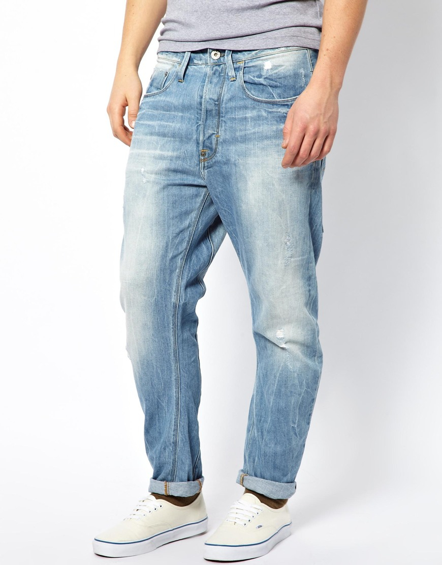type c 3d loose tapered jeans