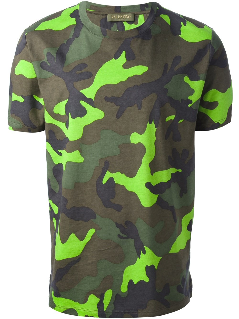 Valentino Camouflage Print T-shirt in Green for Men | Lyst