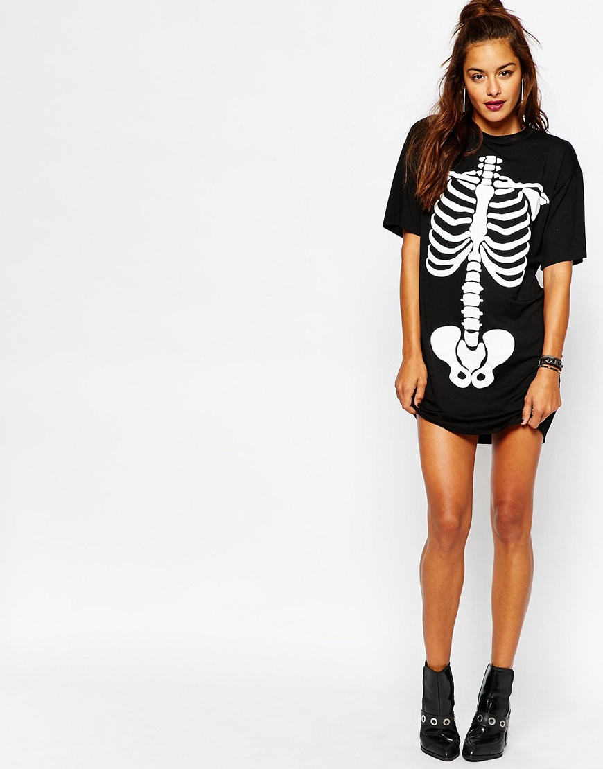 skeleton t shirt dress