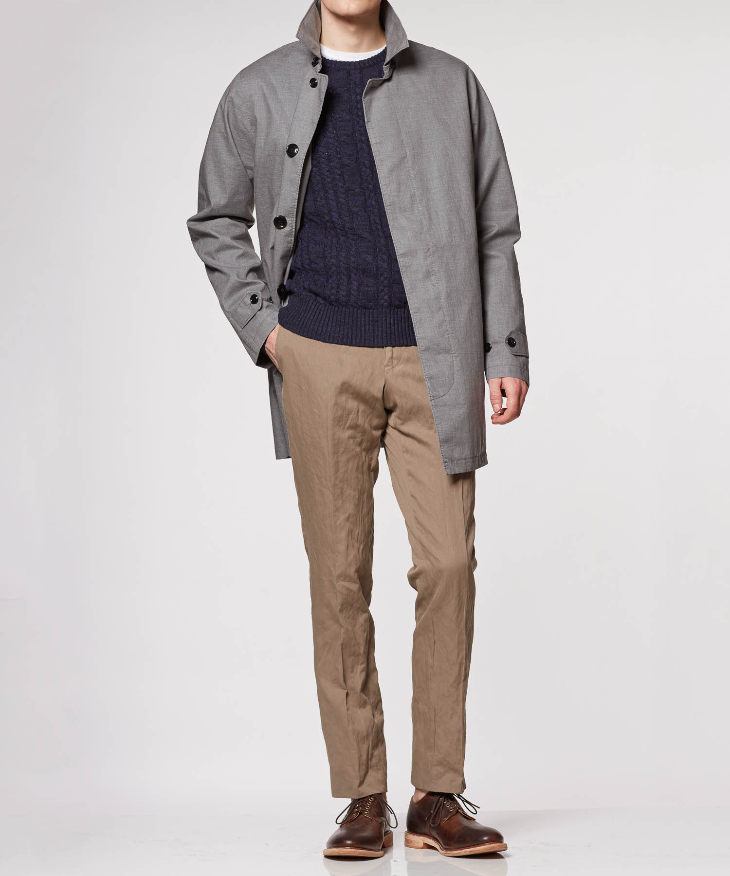 Todd snyder Grey Short Trench Coat in Gray for Men Lyst