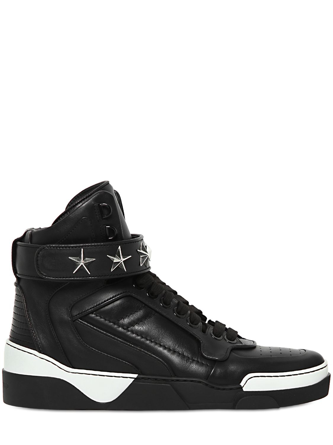 Givenchy Tyson Two Tone Leather High Top Sneakers in Black for Men - Lyst