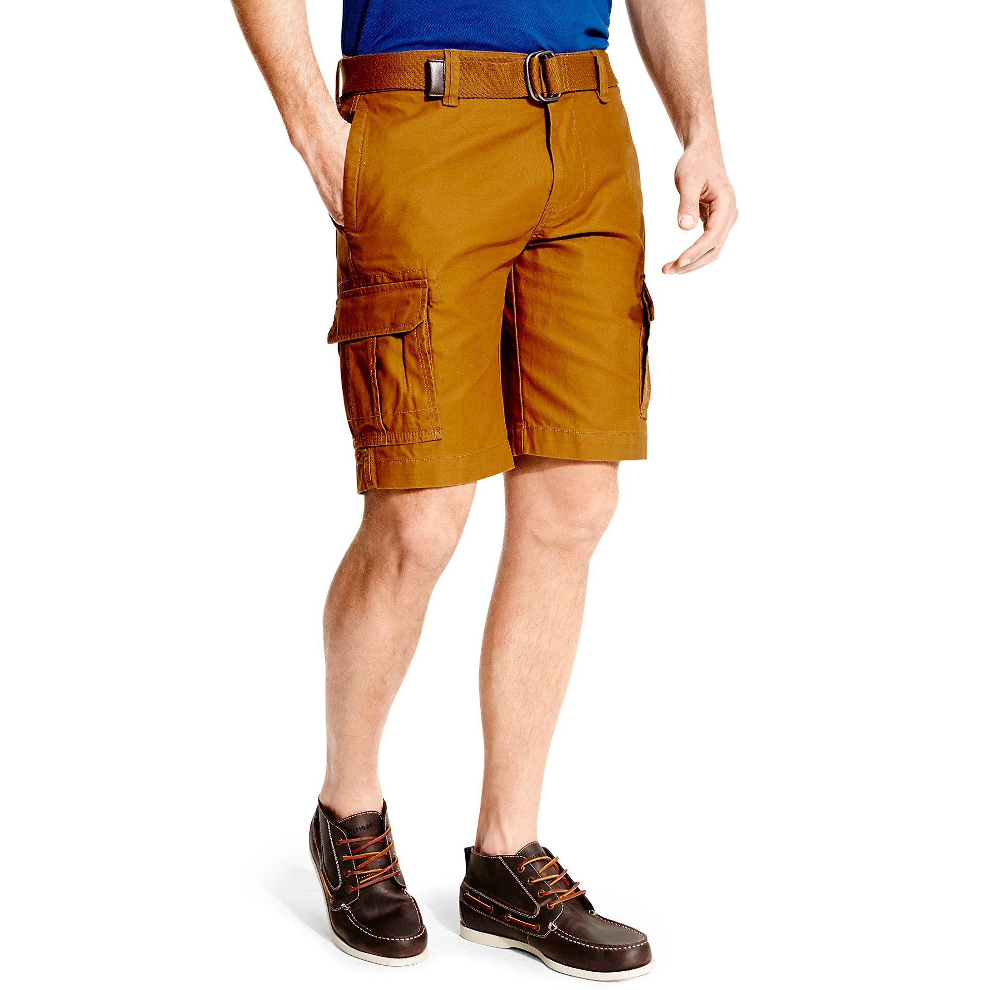 Tommy Hilfiger Belted Cargo Shorts in Khaki for Men (RUBBER) | Lyst