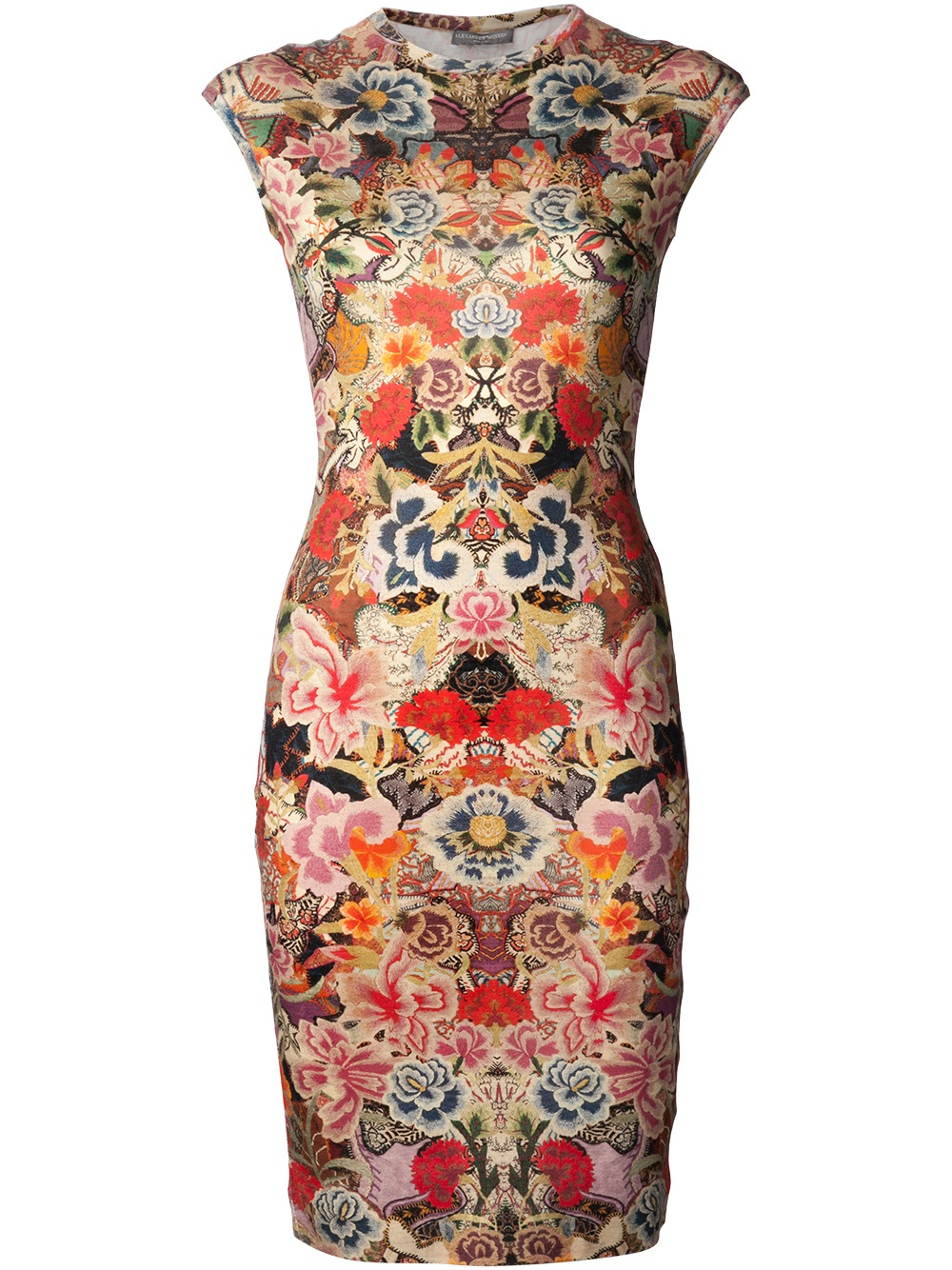Lyst - Alexander Mcqueen Floral Print Dress