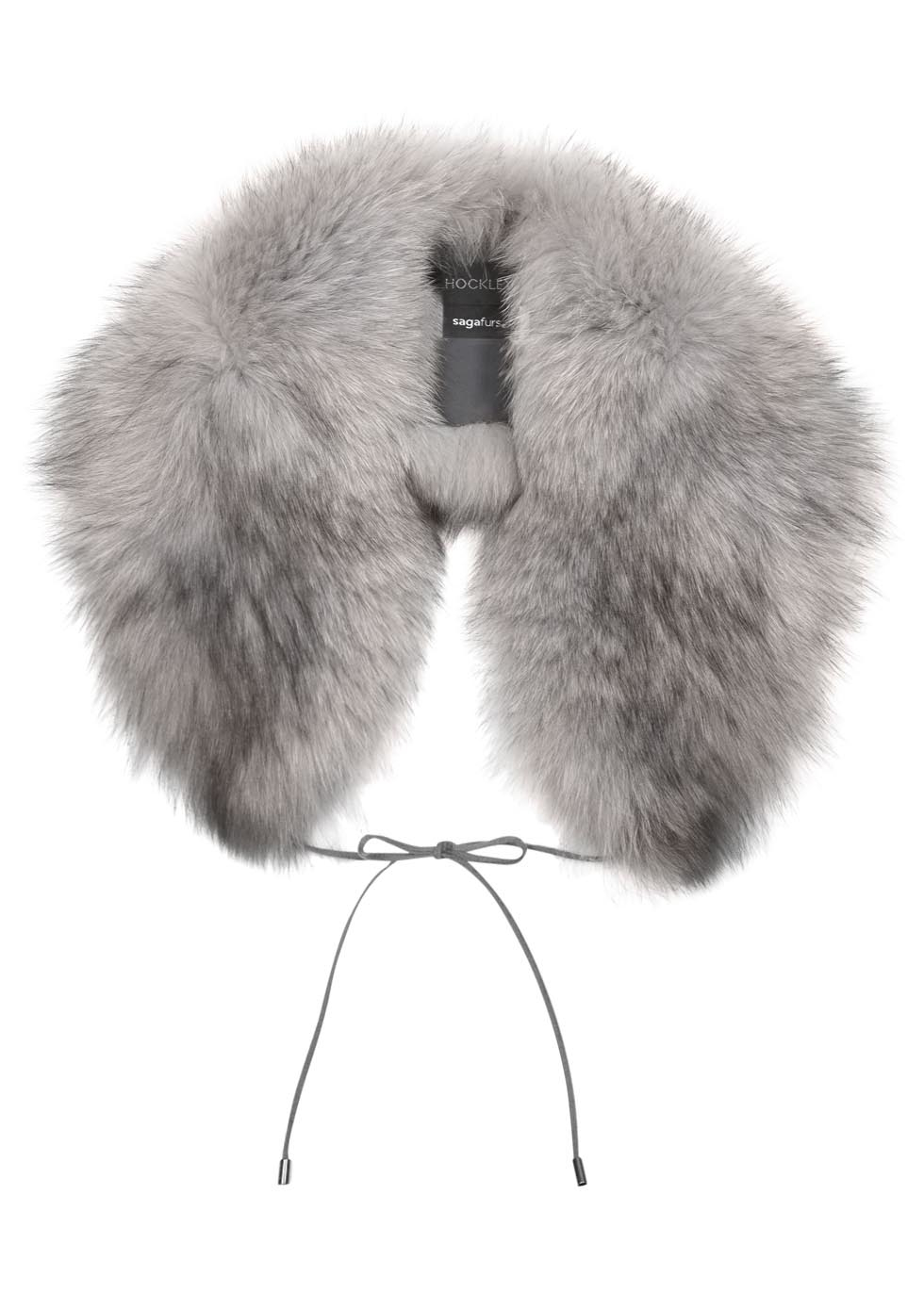 grey fur collar