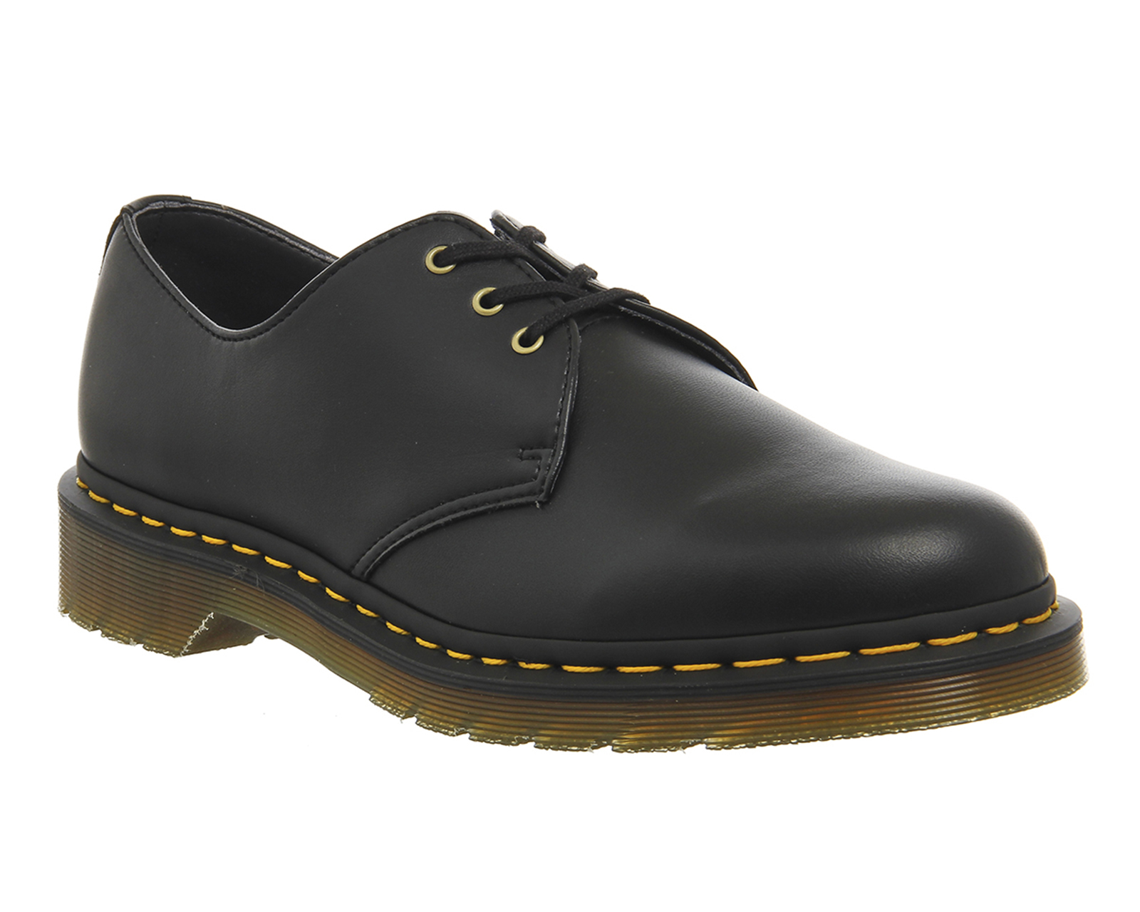 dr martens 1461 hardware 3 eye flat shoes in black