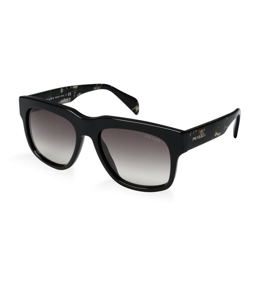 prada black square sunglasses