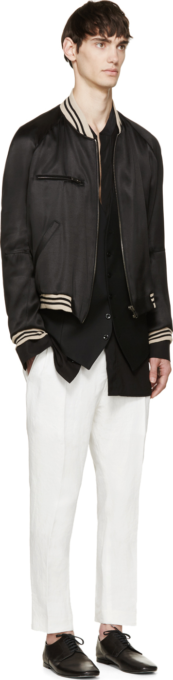 Haider ackermann satin best sale bomber