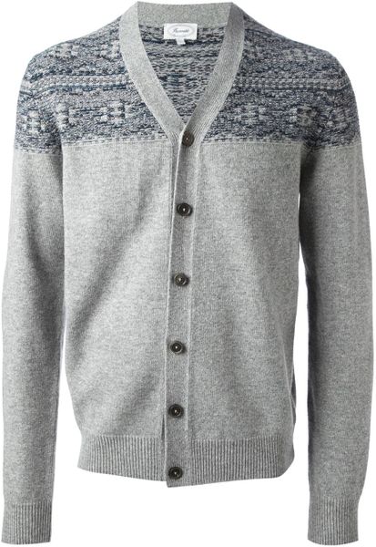 Façonnable Knit Cardigan in Gray for Men (grey) | Lyst