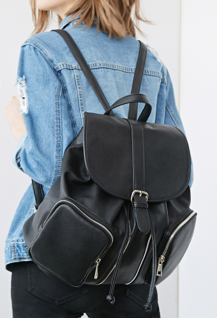 black backpack forever 21