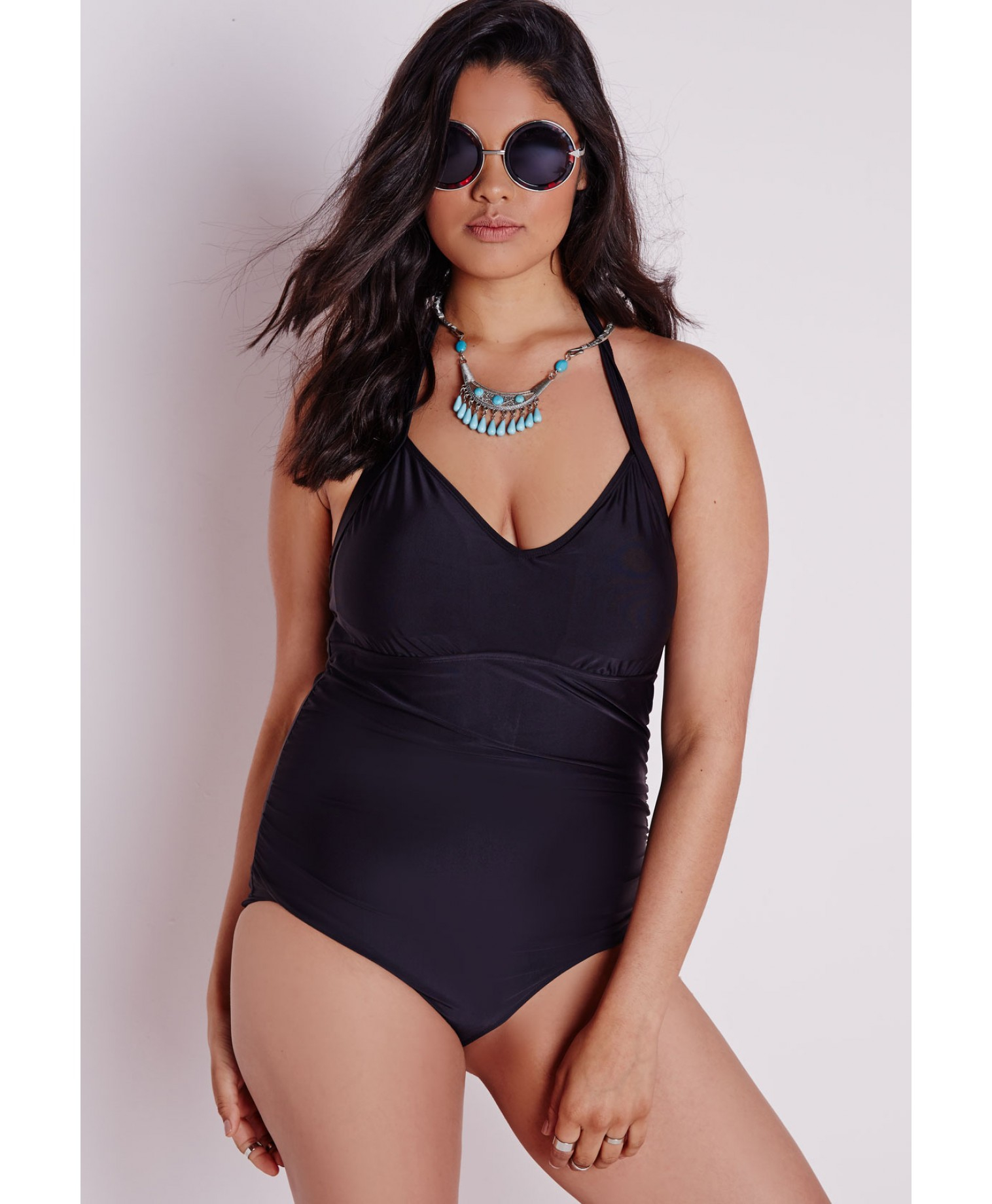 Plus size ruched swimsuit