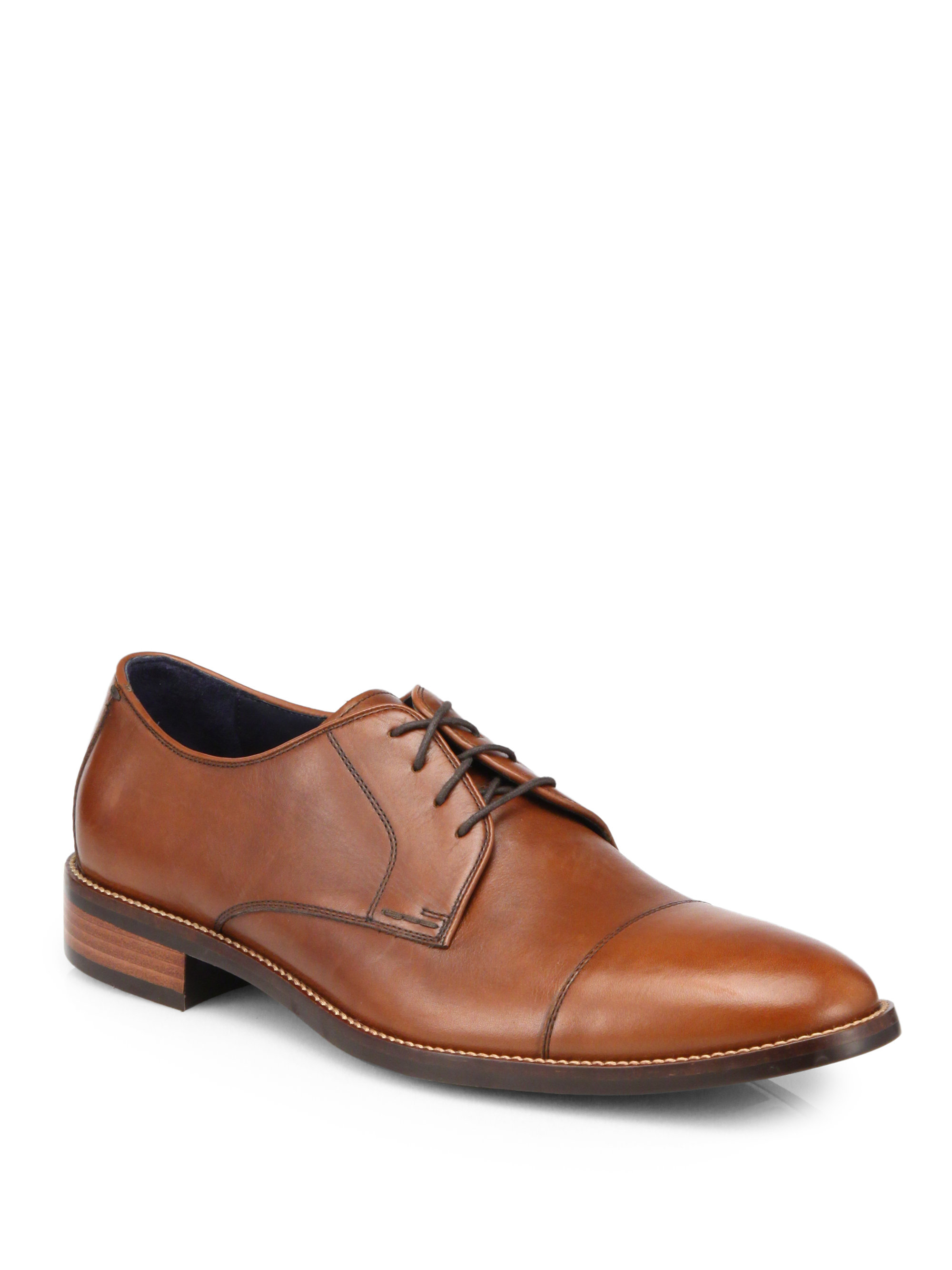 Cole Haan Lenox Hill Cap-Toe Oxfords in Brown for Men - Lyst