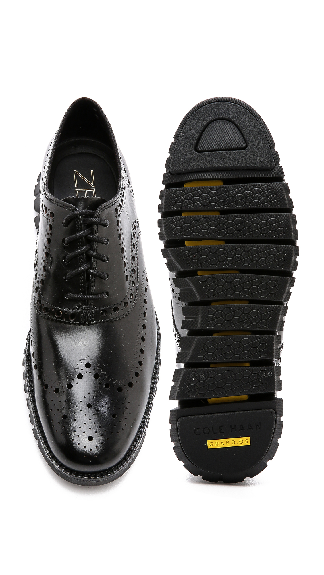 Lyst Cole Haan Zerogrand Wingtip Oxfords in Black for Men