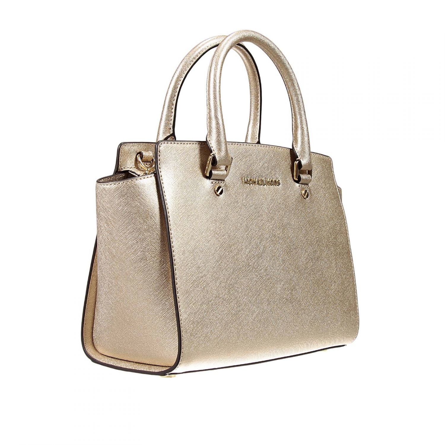 Michael Kors Women's Metallic Savannah Gold Large Tote Bag