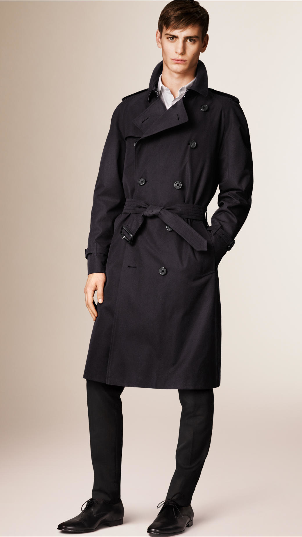 Burberry Cotton The Westminster - Long Heritage Trench Coat in Navy (Blue)  for Men - Lyst