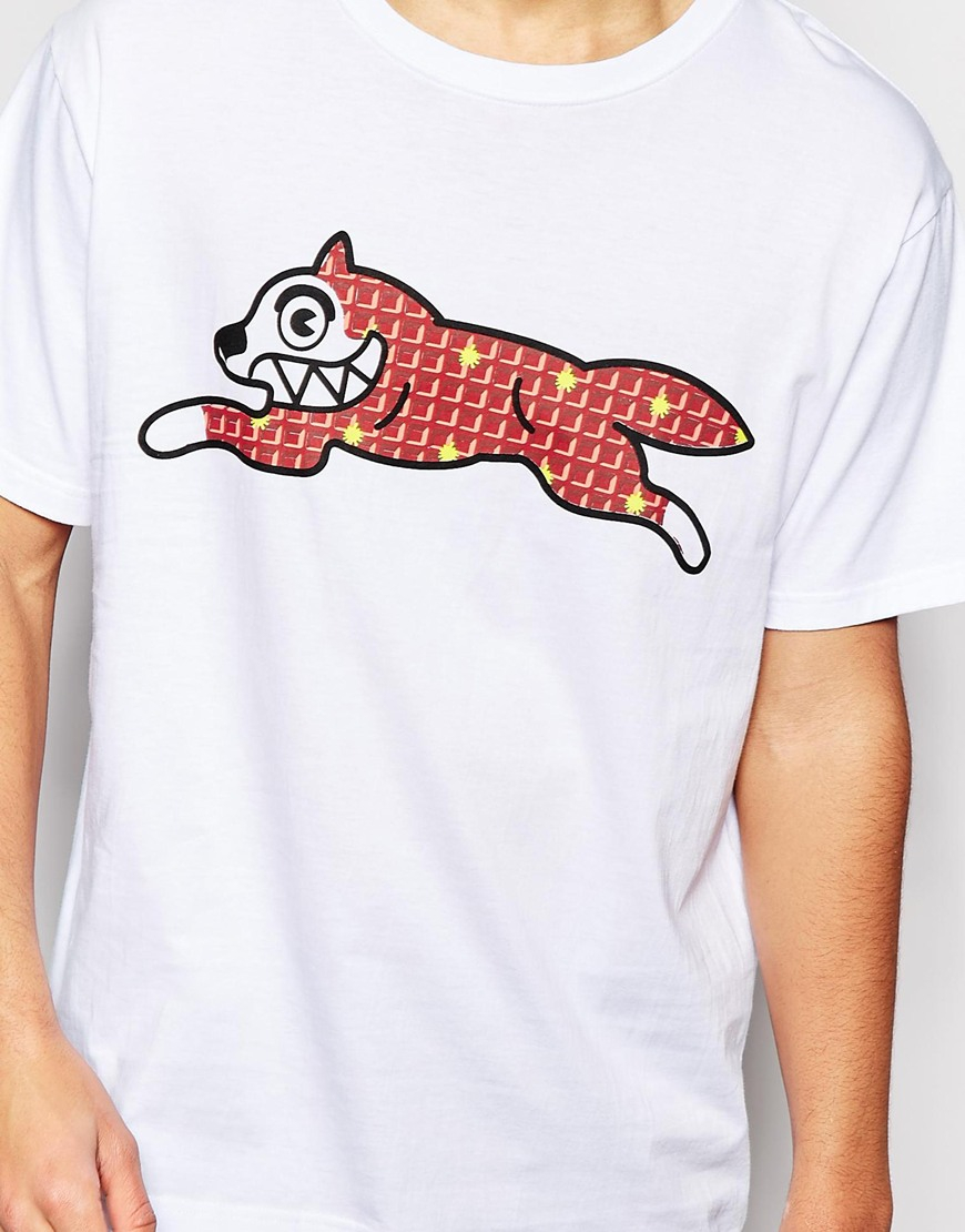 BBCICECREAM Ice Cream T-Shirt With Running Dog Waffle Logo in White for Men  - Lyst
