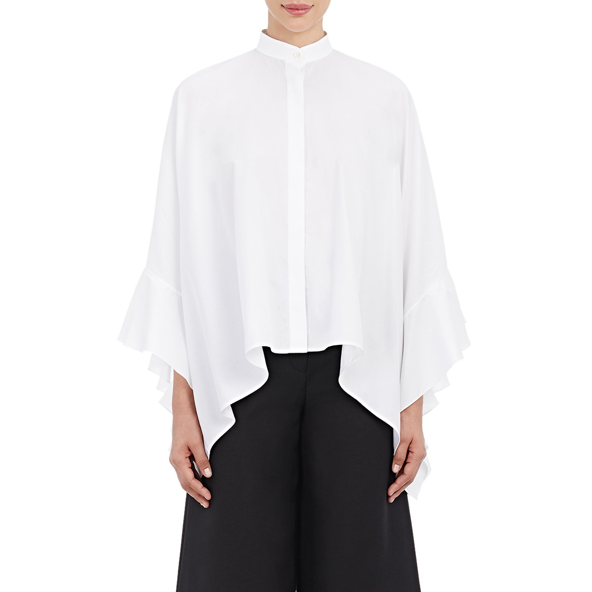 Lyst - Valentino Poncho Blouse in White