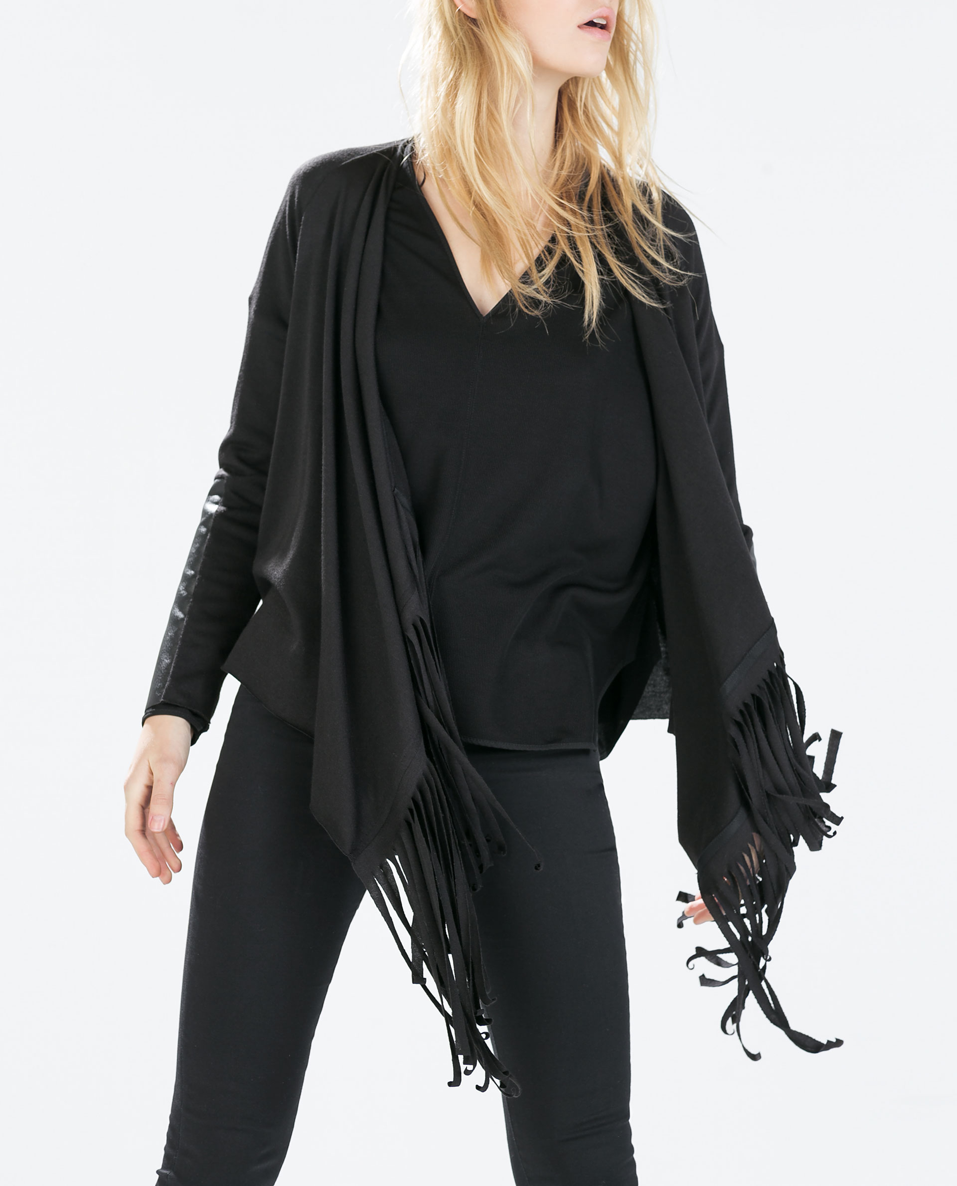 Black Faux Leather Fringe Jacket Modern Fashion Photo Blog Black Faux Leather Fringe Jacket