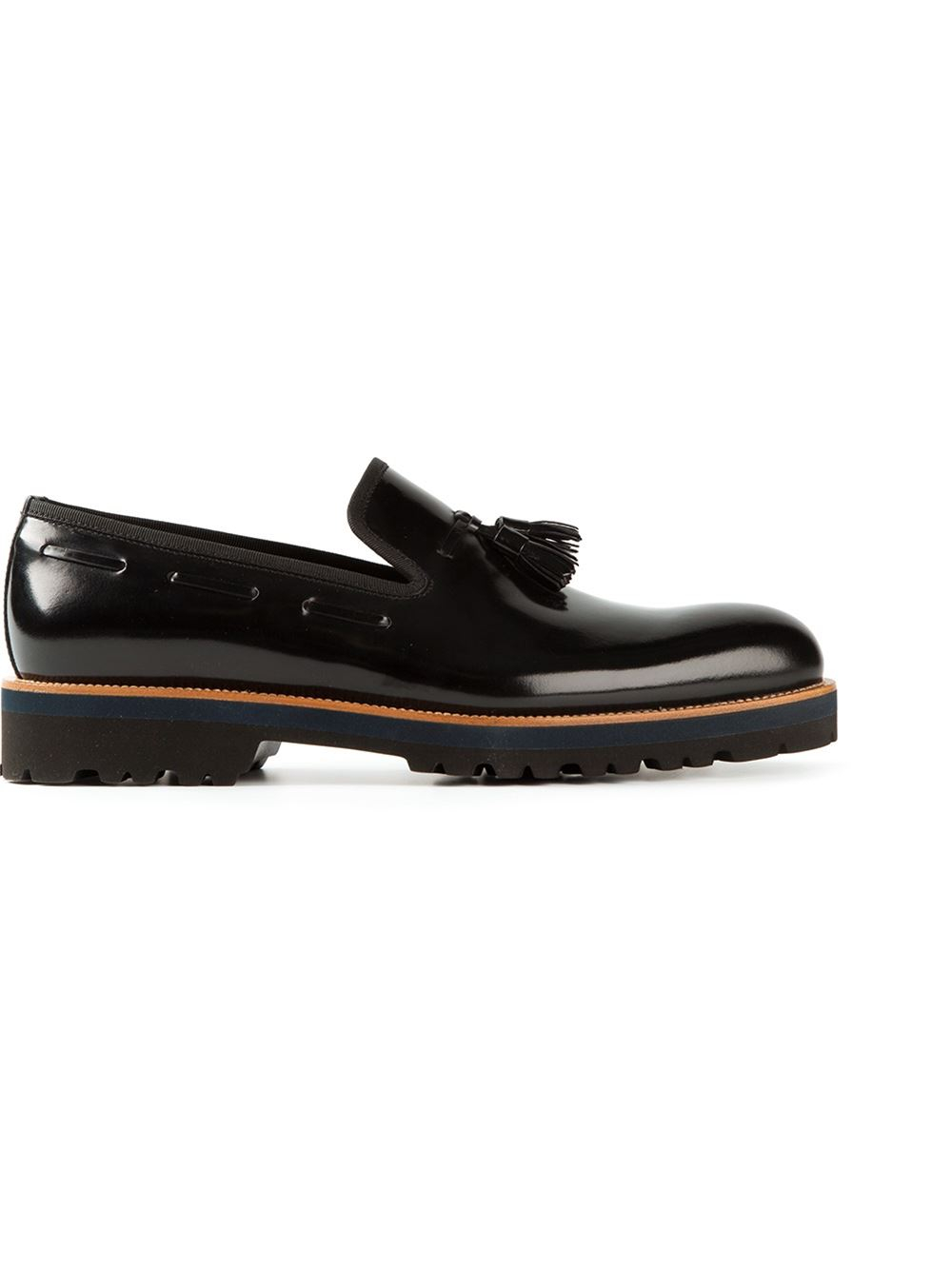 black armani loafers