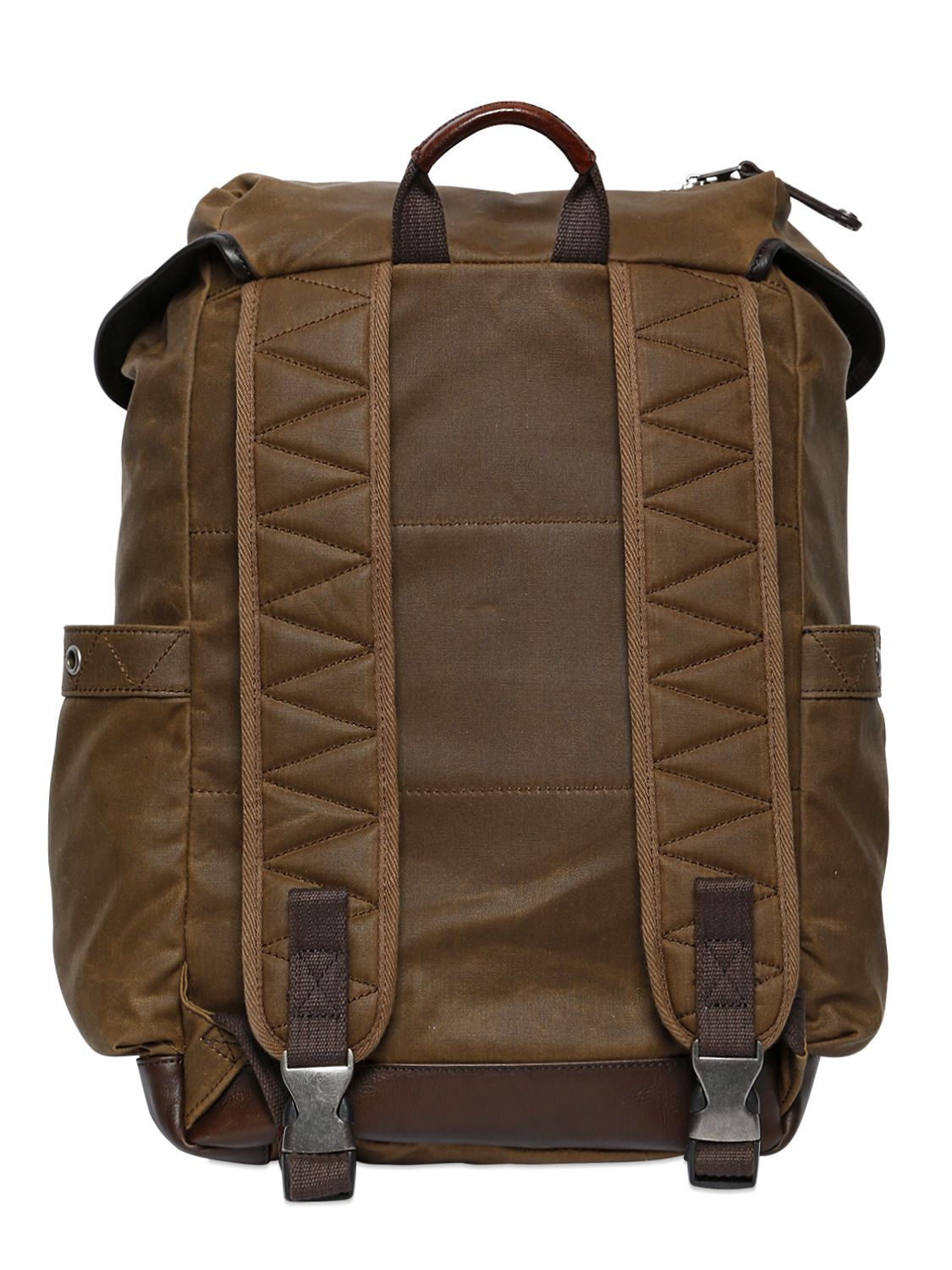Diesel Cotton Canvas Backpack in Green for Men | Lyst