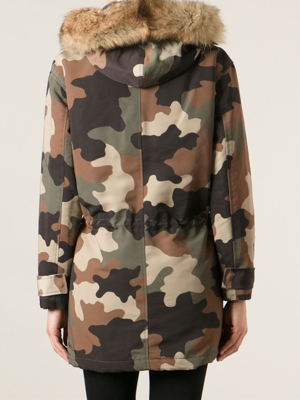 MICHAEL Michael Kors Camouflage Coat in Green | Lyst UK