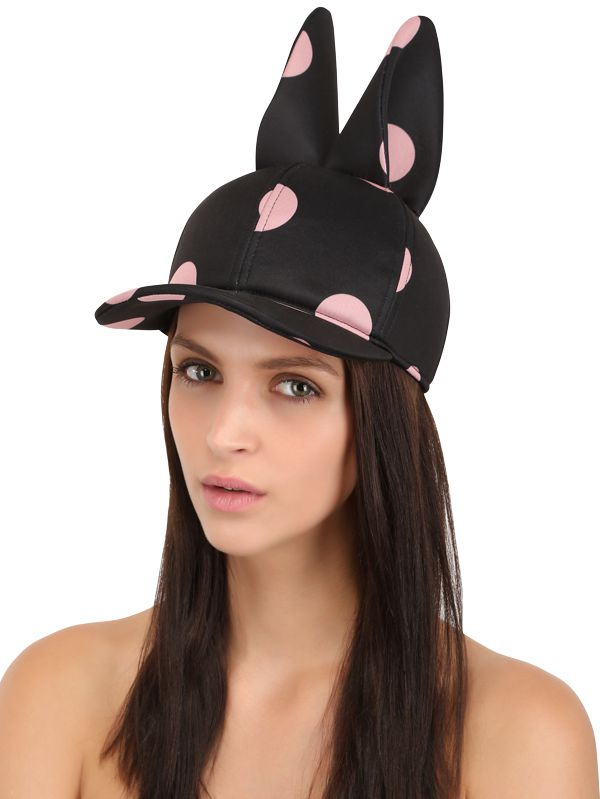 baseball cap with bunny ears