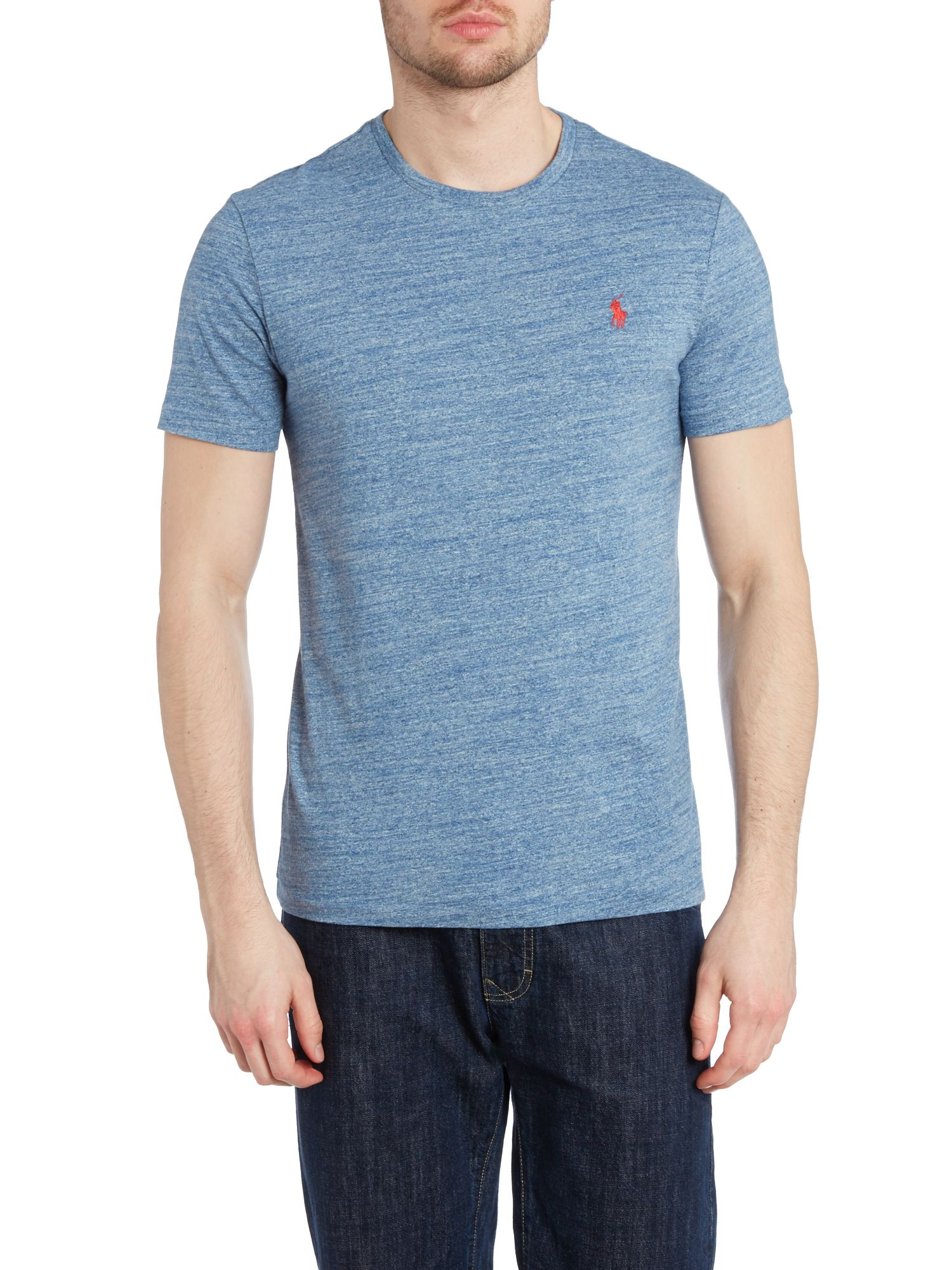 Polo ralph lauren Crew Neck Custom Fit T-Shirt in Blue for Men (Light ...