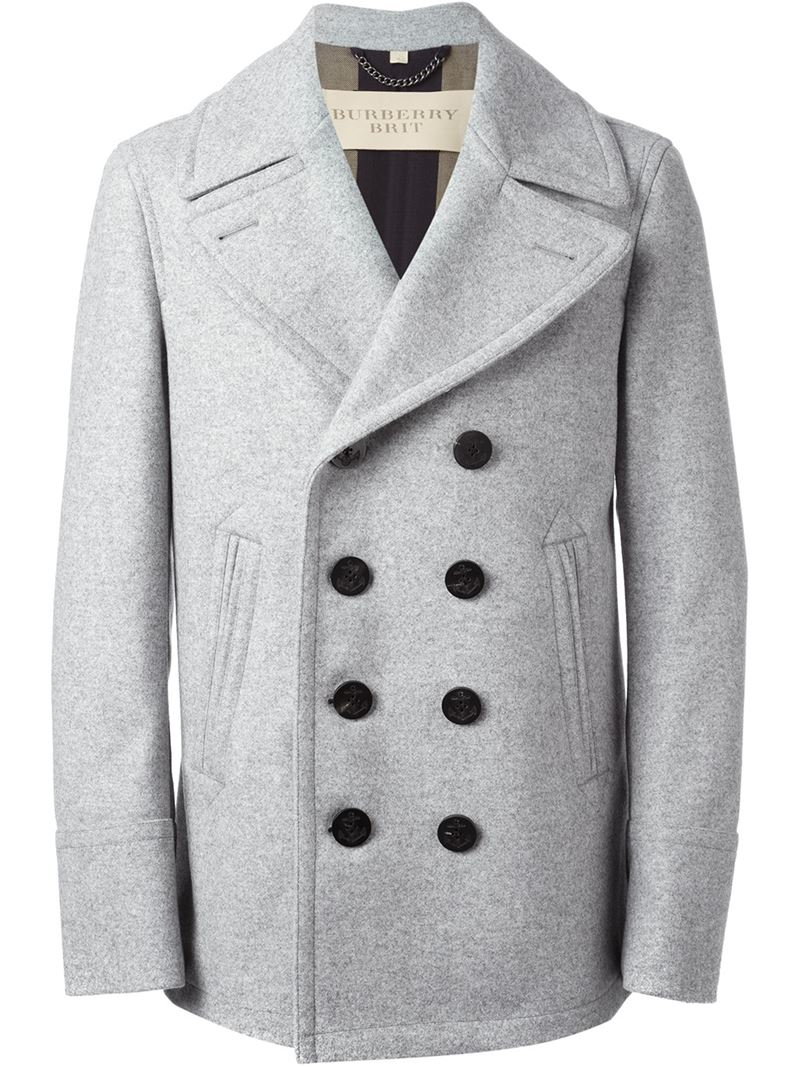 grey peacoat mens