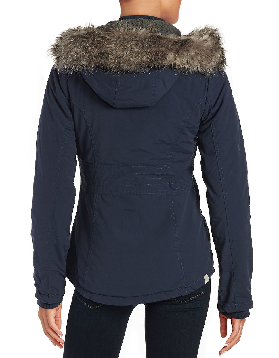 Bench Faux Furtrimmed Sherpalined Jacket in Blue Lyst