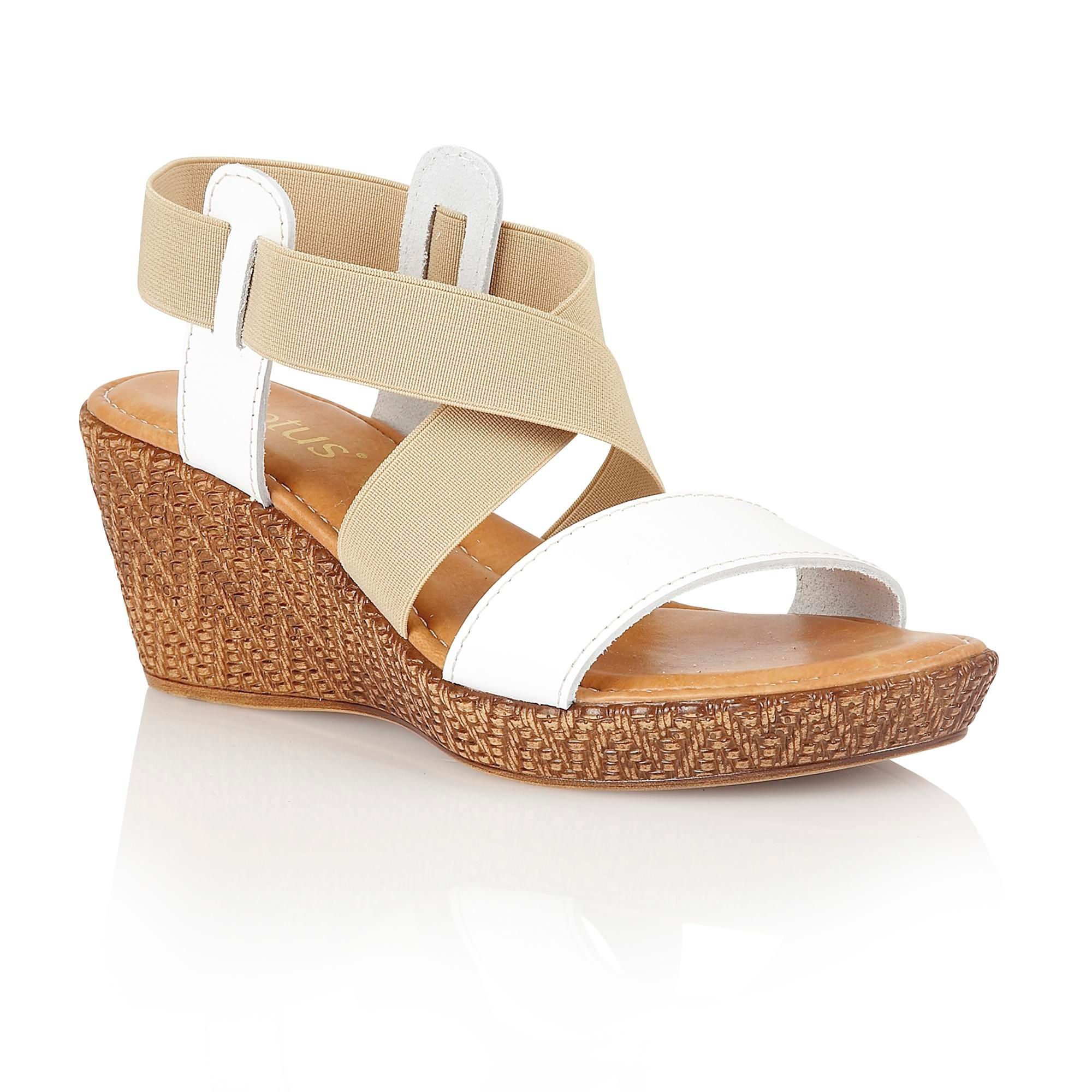 comfortable white wedge sandals