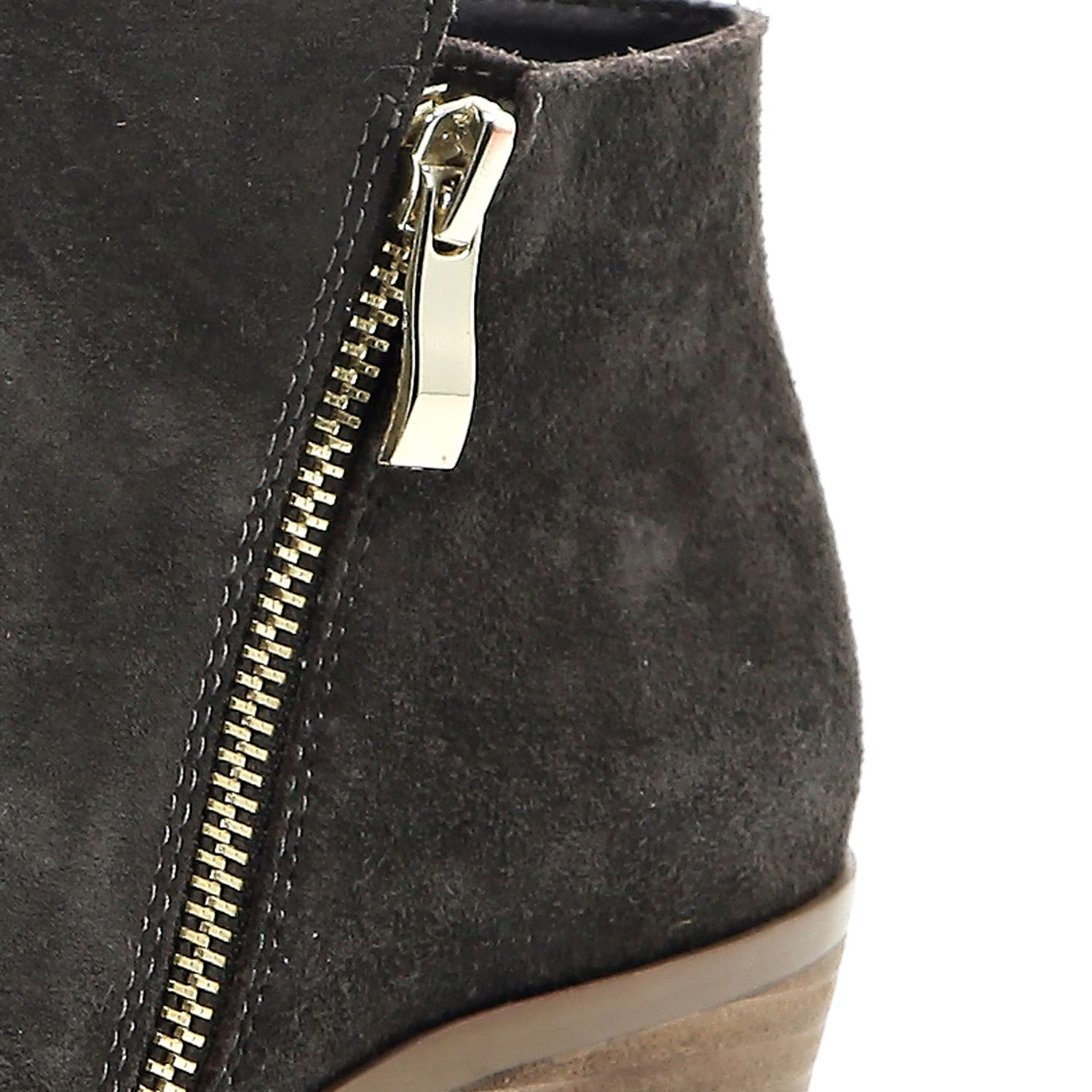 River Island Grey Suede Zip Side Ankle Boots in Black Lyst