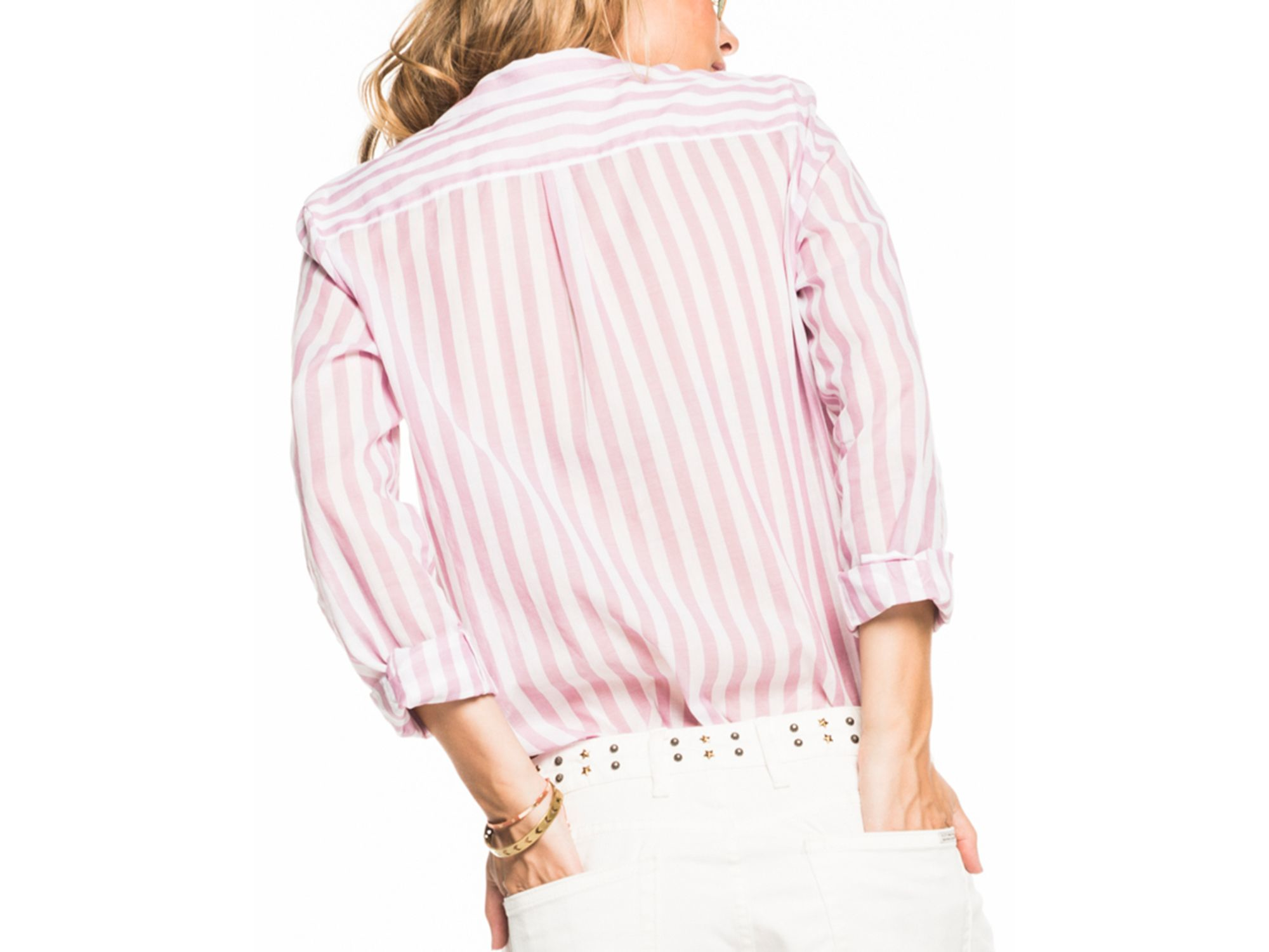 Scotch & Soda Signature Striped Shirt in Pink | Lyst