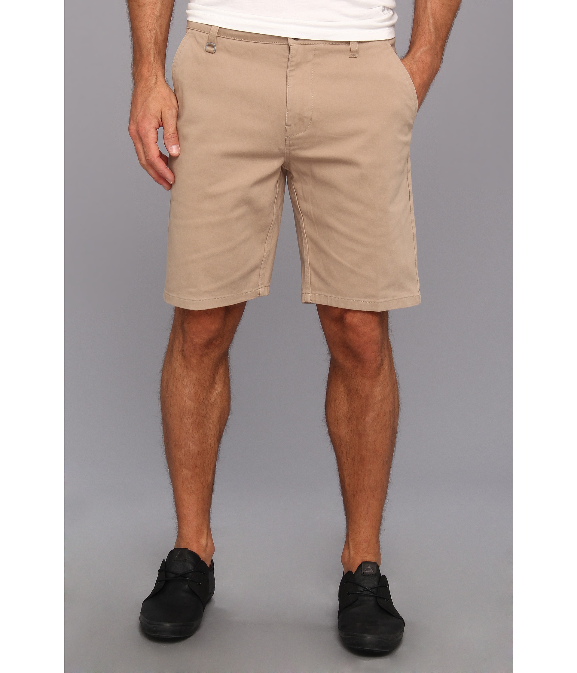 mens elastic chino shorts