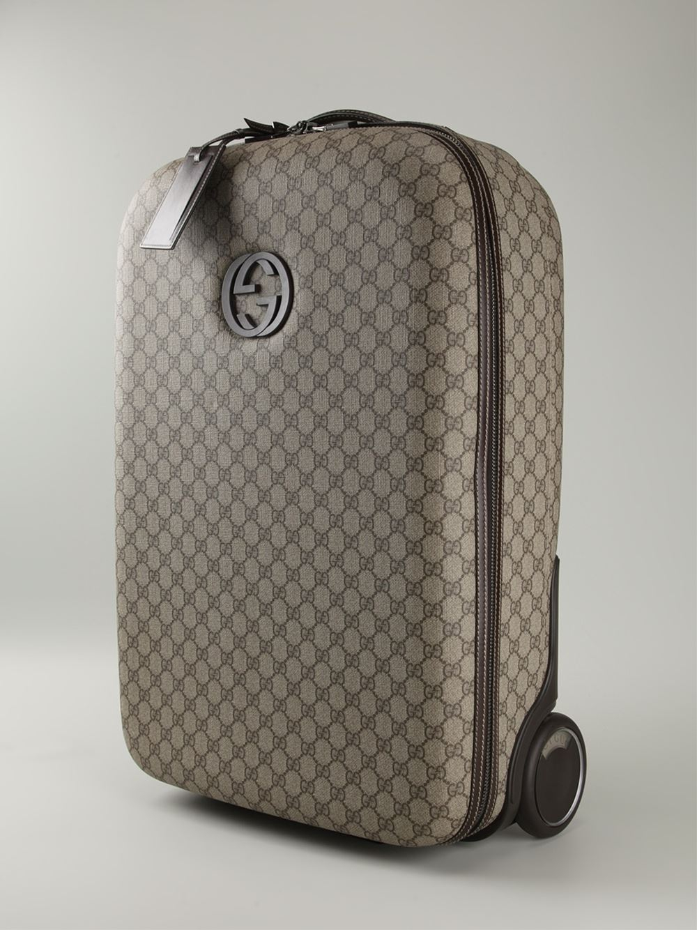 Gucci Signature Monogram Luggage in Gray - Lyst