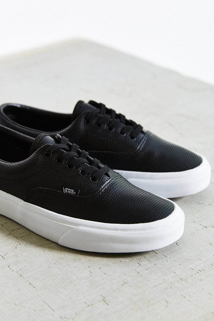 Vans Era Perforated Leather in Black | Lyst