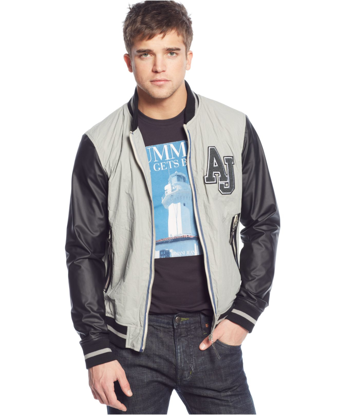 armani varsity jacket