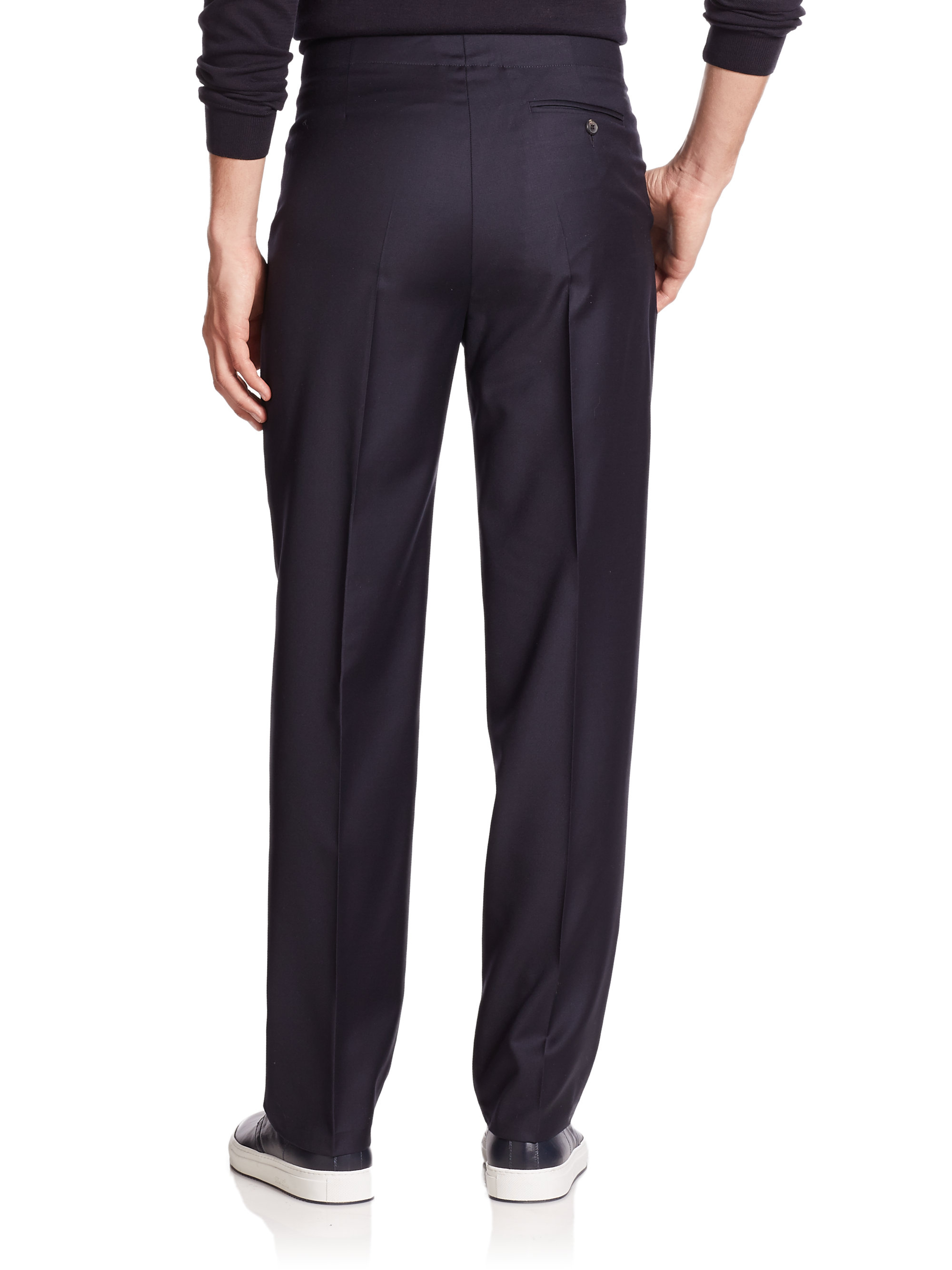 Éditions mr High-waist Pleated Dress Pants in Blue for Men | Lyst