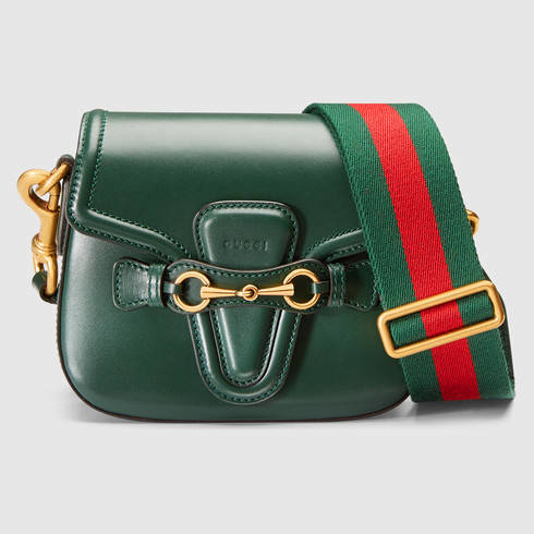 Gucci Lady Web Leather Shoulder Bag | Lyst