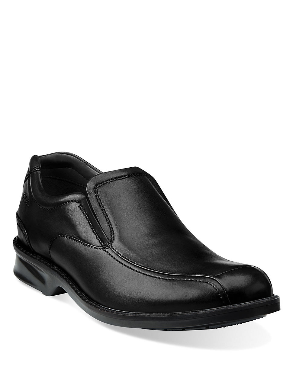 Clarks Colson Knoll Leather Loafers in Black for Men | Lyst